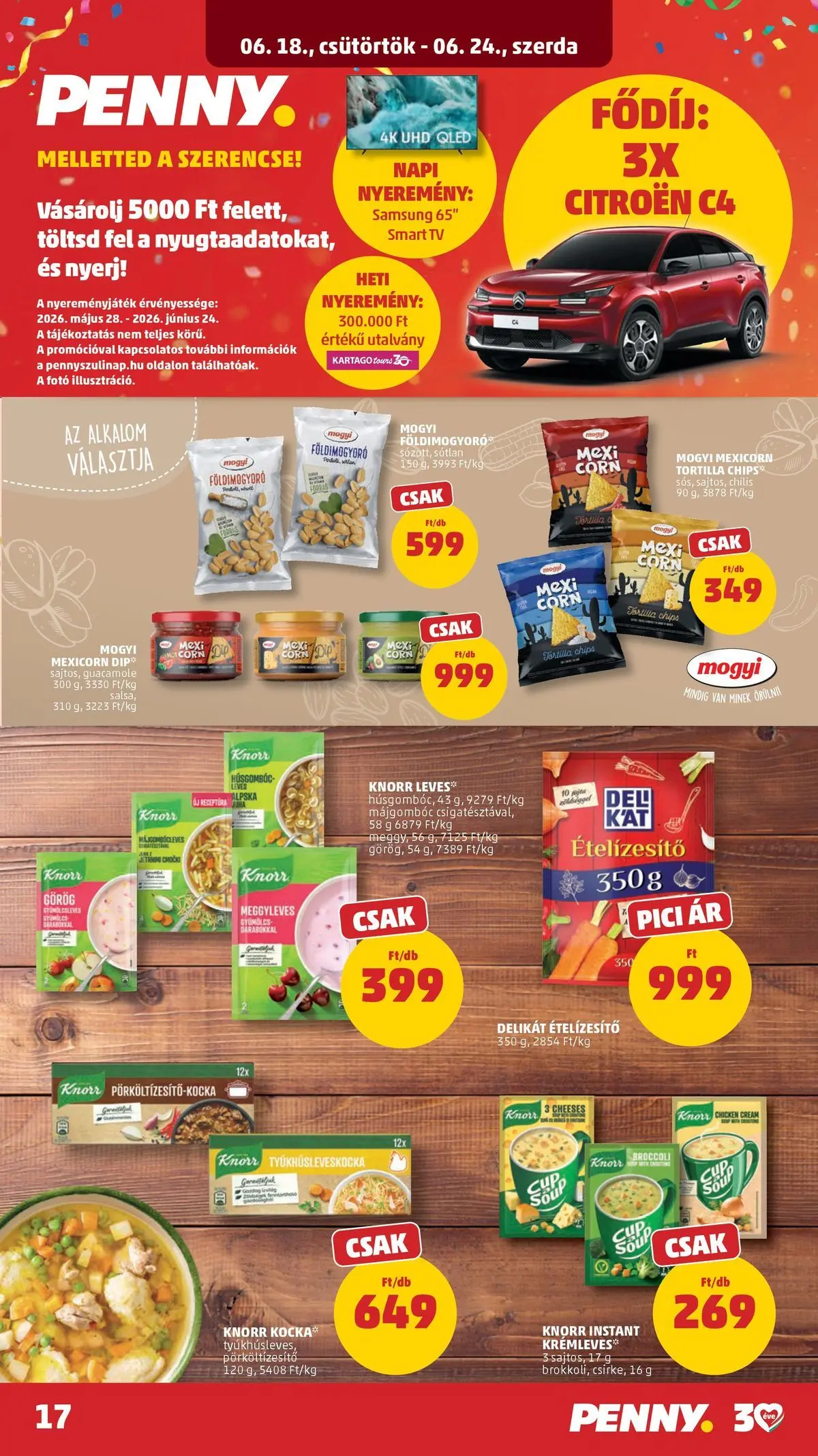 PENNY - Penny újság érvényessége 2026.06.24-ig: 2026.06.17.-tól lapozható | Oldal: 17 | Termékek: Guacamole, TV, Smart tv, Földimogyoró