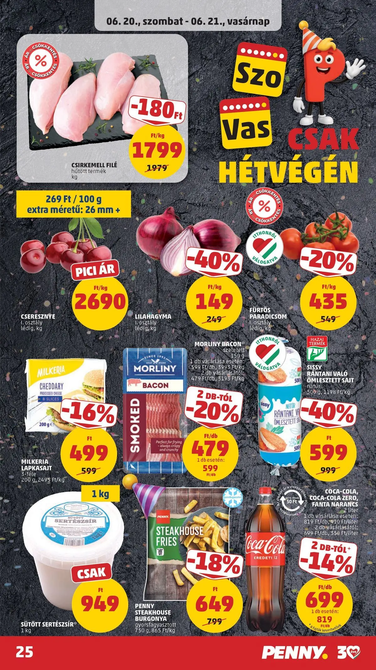 PENNY - Penny újság érvényessége 2026.06.24-ig: 2026.06.17.-tól lapozható | Oldal: 25 | Termékek: Margarin, Sajt, Narancs, Paradicsom