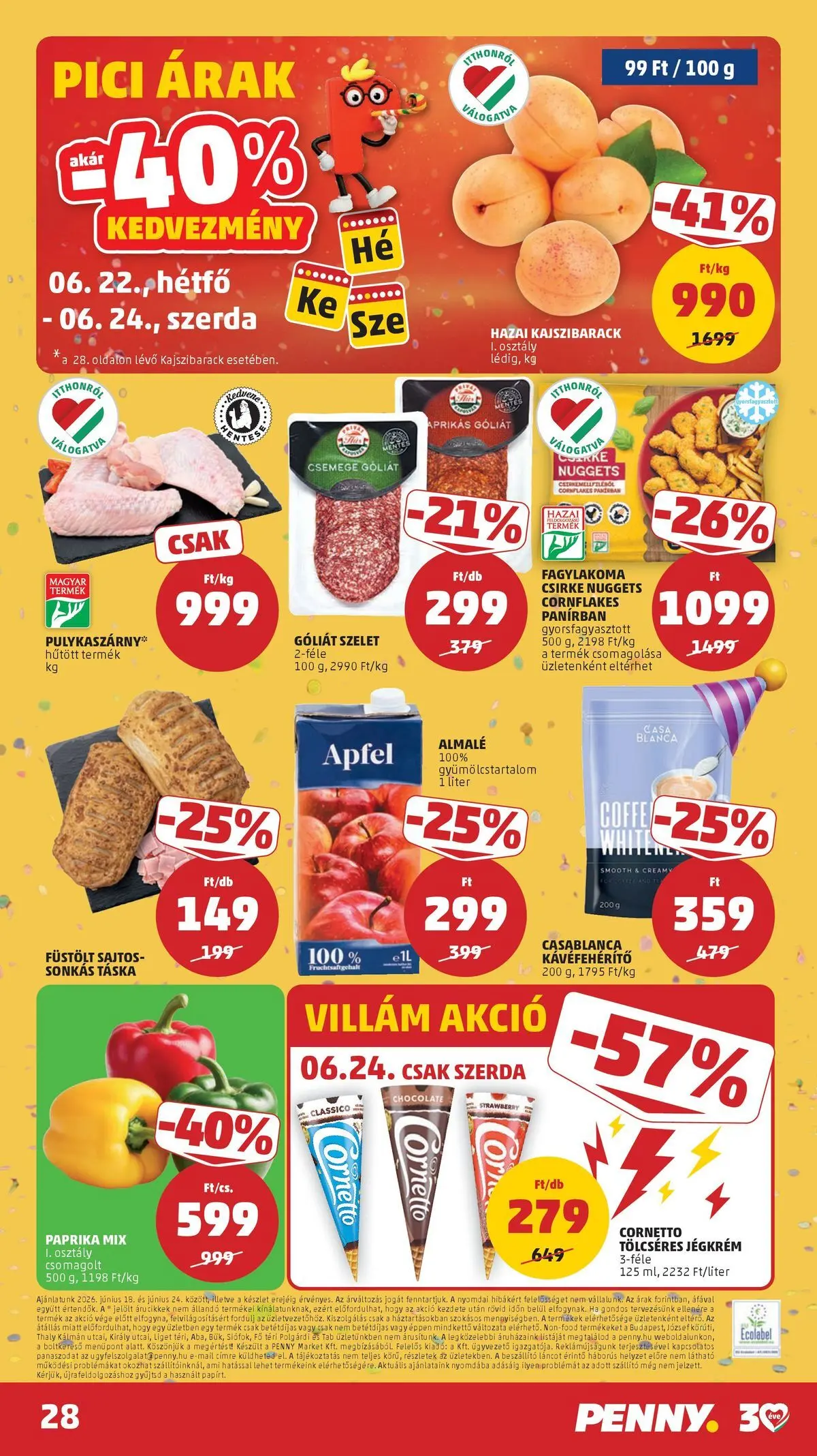 PENNY - Penny újság érvényessége 2026.06.24-ig: 2026.06.17.-tól lapozható | Oldal: 28 | Termékek: Táska, Nuggets, Kávéfehérítő, Almalé