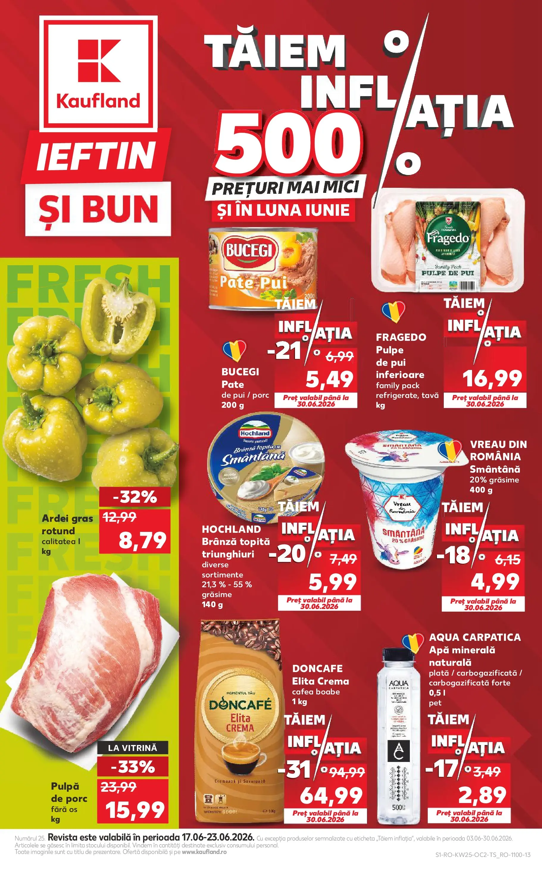 Kaufland Brăila 17.06.2026 - Revista si Oferta | Pagină: 1 | Produse: Yazı tahtası kalemi, Pate, Mici, Ardei