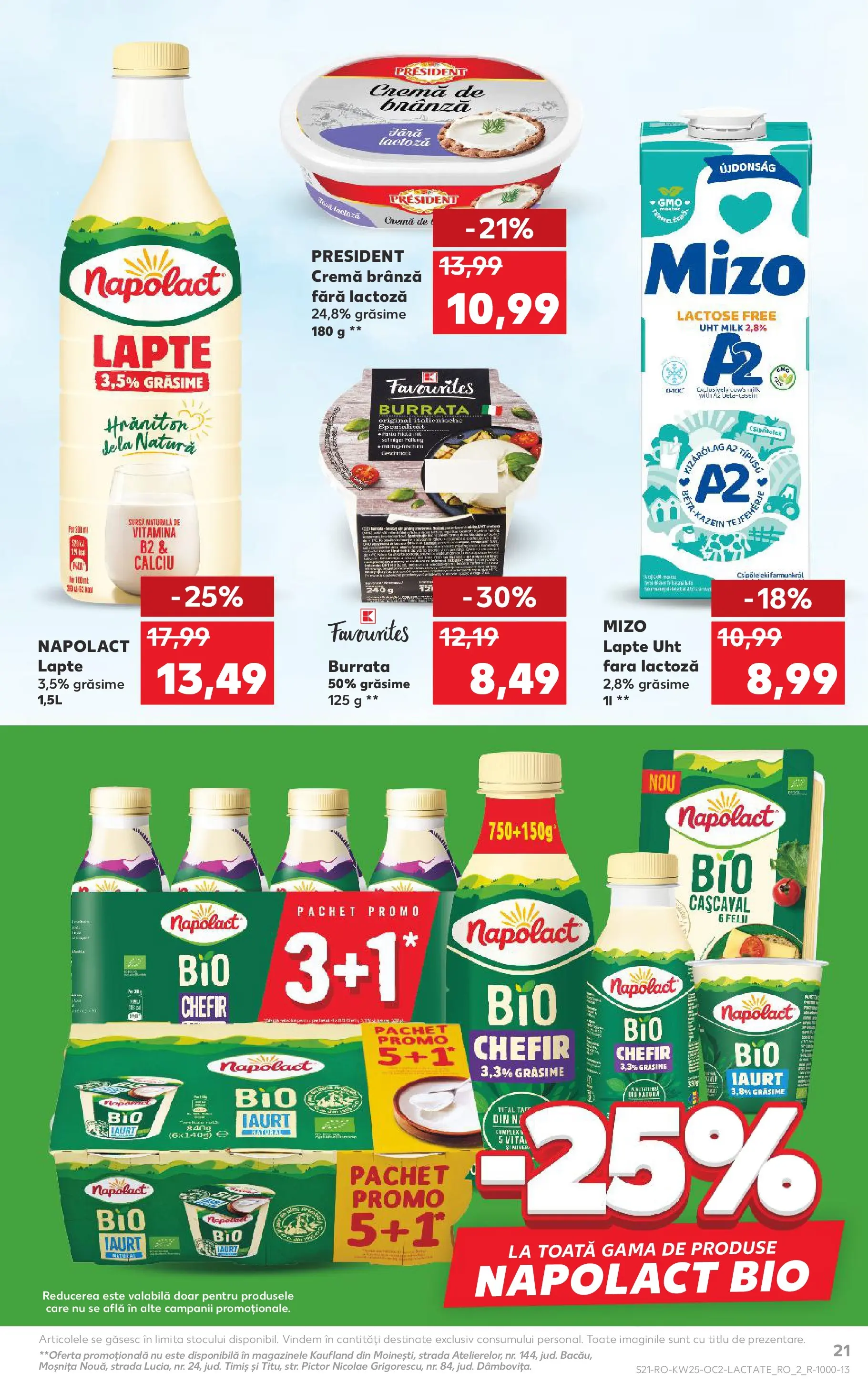Kaufland Viseu de Sus 17.06.2026 - Revista si Oferta | Pagină: 21 | Produse: Şerit ödül, Çift taraflı üst, Brânză, Cremă