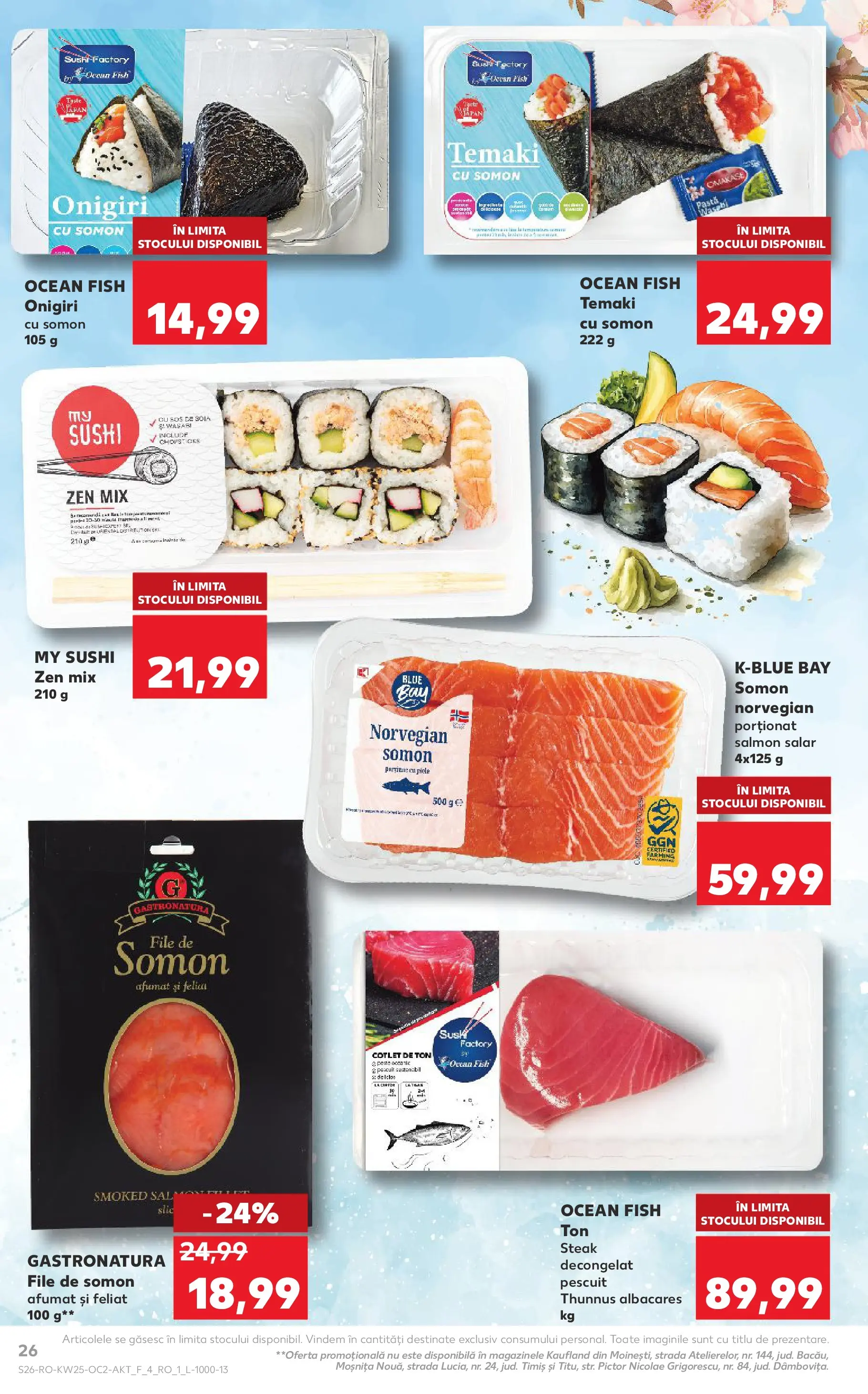 Kaufland Viseu de Sus 17.06.2026 - Revista si Oferta | Pagină: 26 | Produse: Șal, Lait de coco, Sushi, Sos
