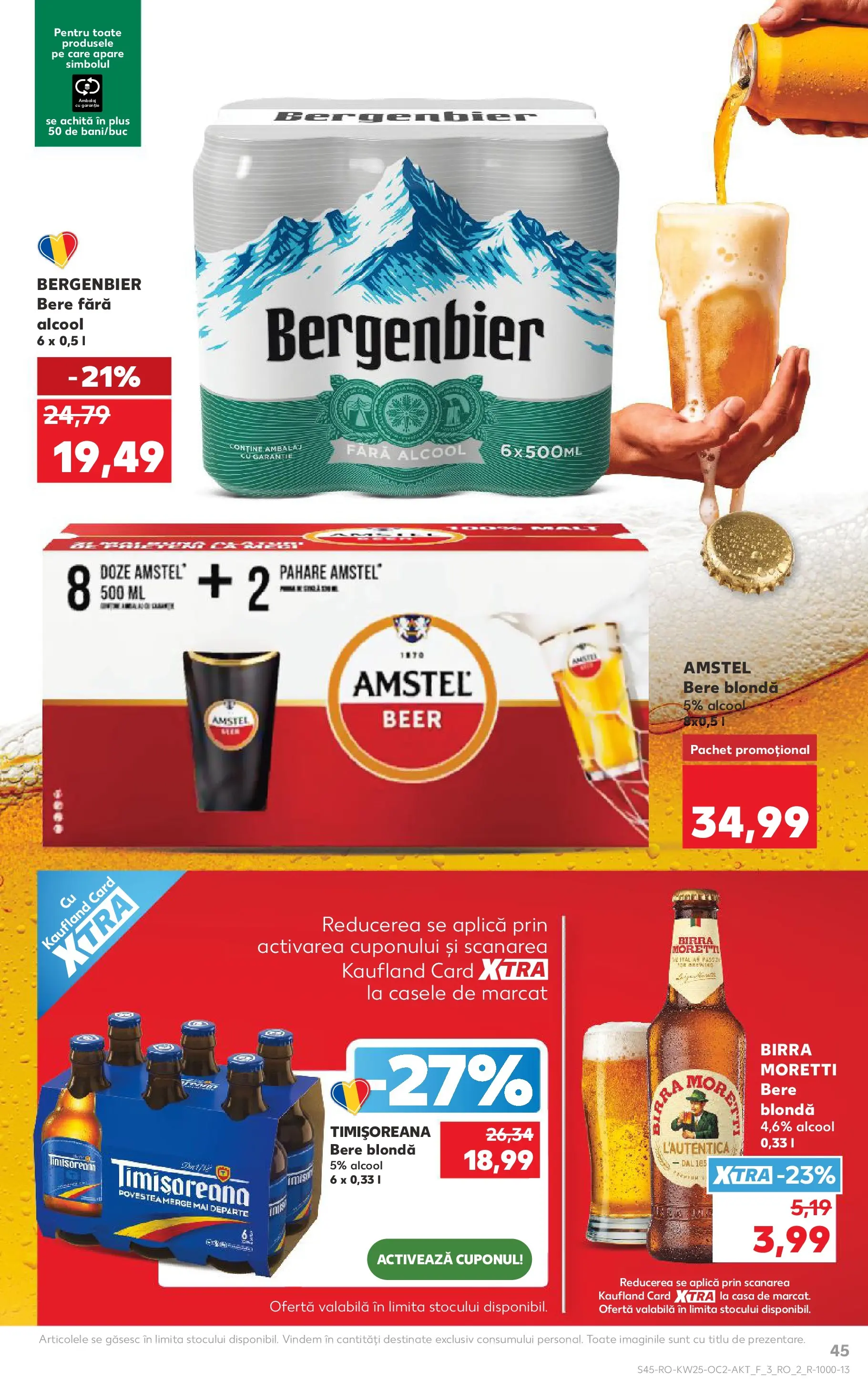 Kaufland Viseu de Sus 17.06.2026 - Revista si Oferta | Pagină: 45 | Produse: Pahare, Bere, Plastik Kulübe