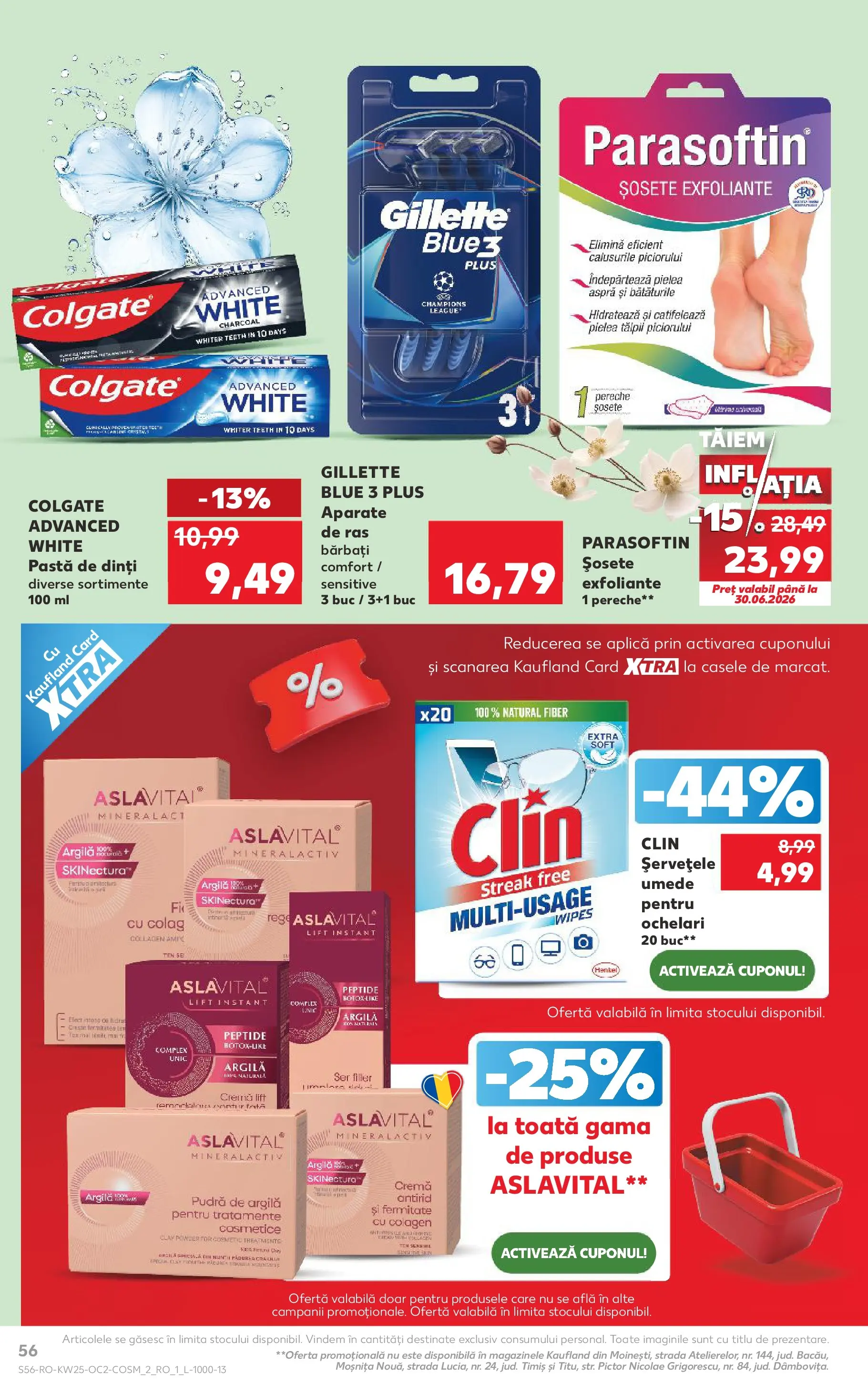 Kaufland Viseu de Sus 17.06.2026 - Revista si Oferta | Pagină: 56 | Produse: Cremă, Pastă de dinți, Șervețele umede, Șosete