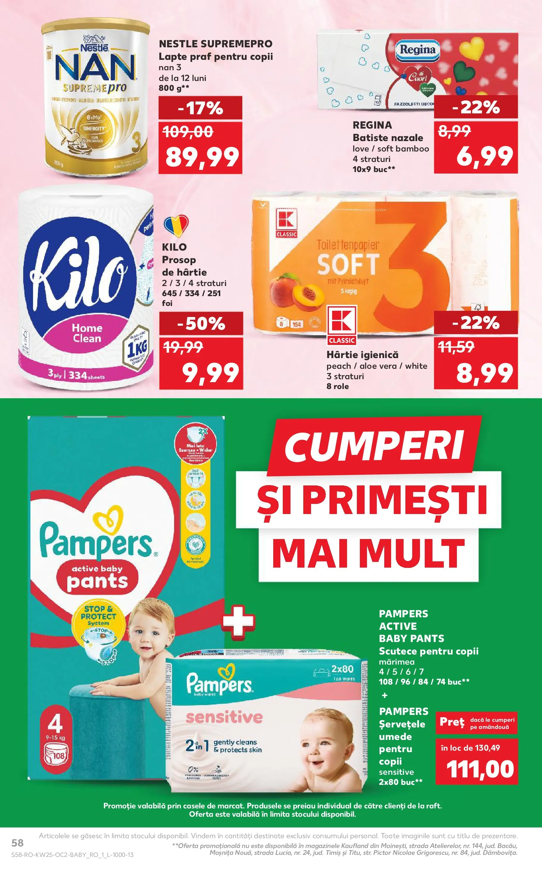 Kaufland Viseu de Sus 17.06.2026 - Revista si Oferta | Pagină: 58 | Produse: Lapte praf, Pomelo, Pirinç gevreği, Scutece