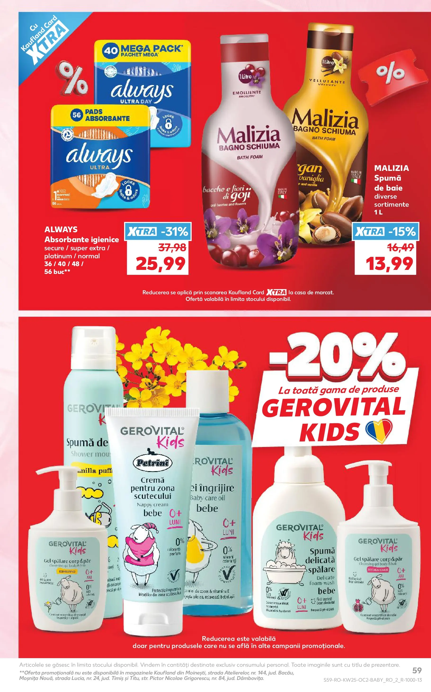 Kaufland Viseu de Sus 17.06.2026 - Revista si Oferta | Pagină: 59 | Produse: Parfum, Cremă, Ulei, Absorbante