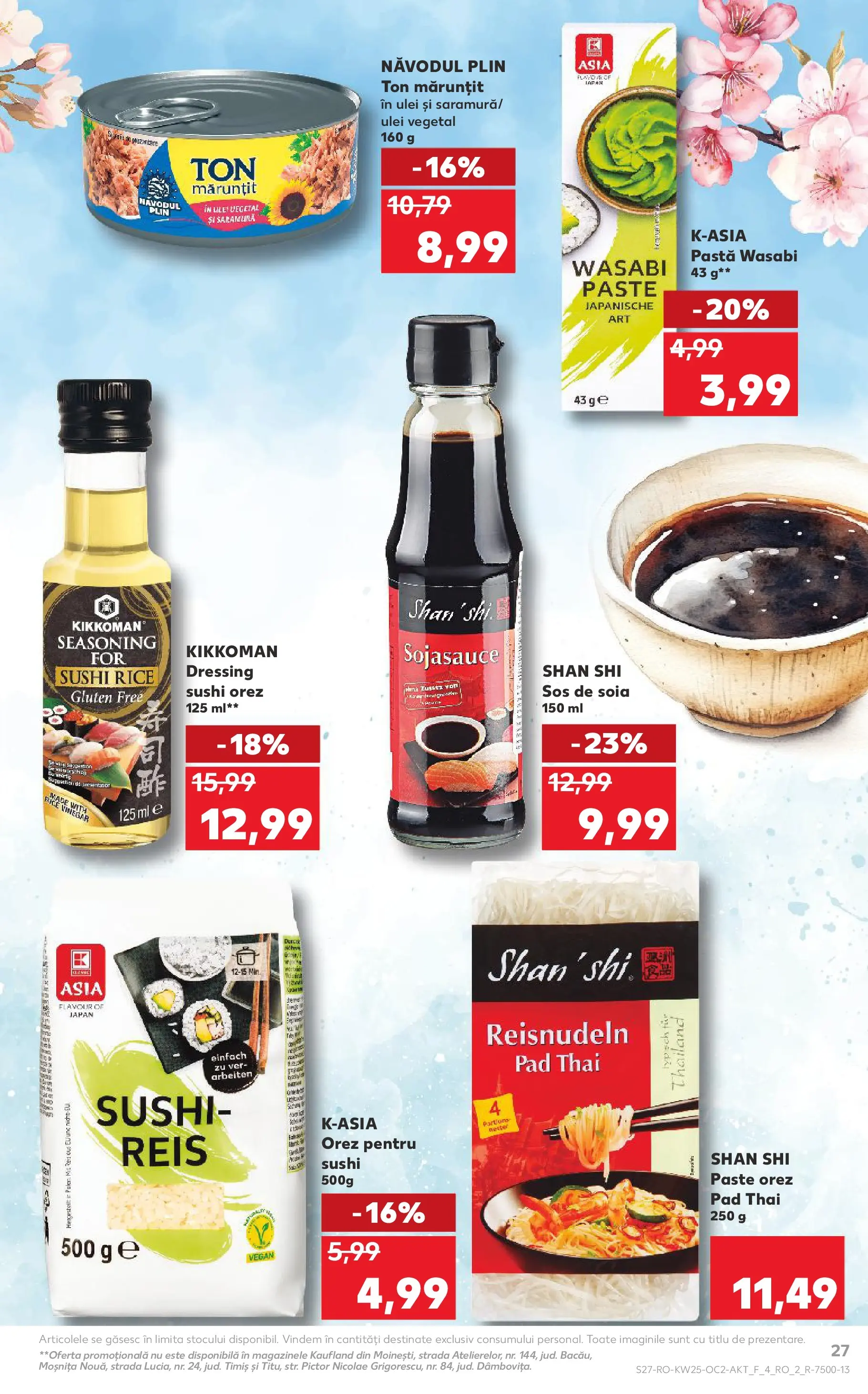Kaufland Viseu de Sus 17.06.2026 - Revista si Oferta | Pagină: 27 | Produse: Sushi, Ulei, Noodles, Paste