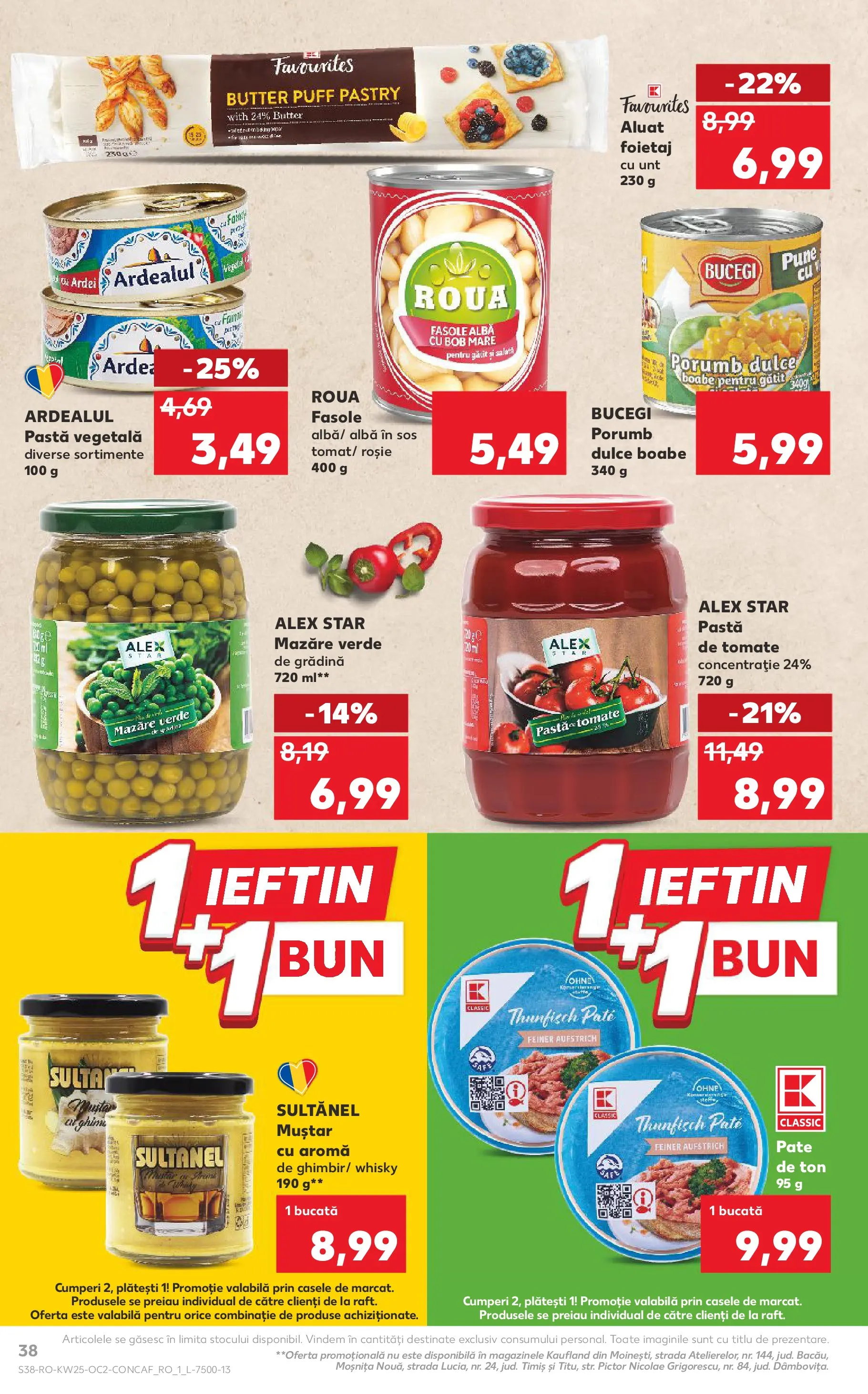 Kaufland Viseu de Sus 17.06.2026 - Revista si Oferta | Pagină: 38 | Produse: Pate, Foietaj, Pastă de tomate, Salată