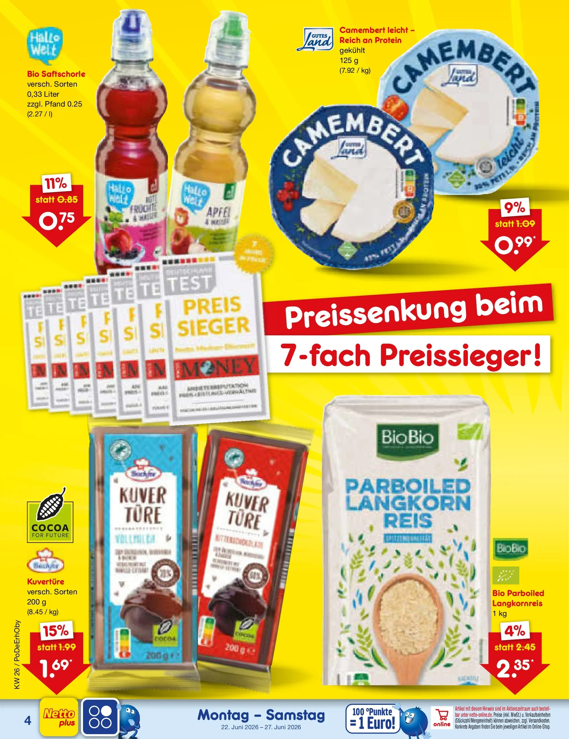 Netto Marken-Discount Prospekt Metten (ab 21.06.2026) » Angebote | Seite: 4 | Produkte: Äpfel, Reis