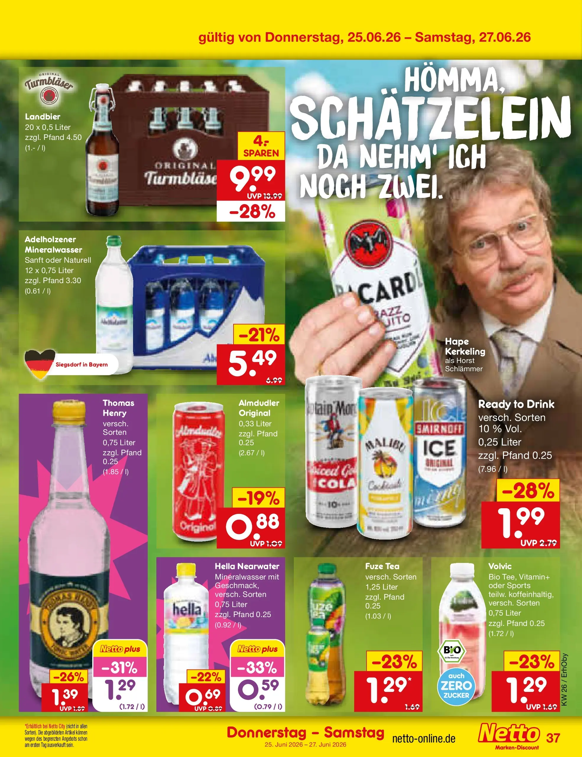 Netto Marken-Discount Prospekt Metten (ab 21.06.2026) » Angebote | Seite: 49 | Produkte: Adelholzener, Zucker, Smirnoff, Volvic