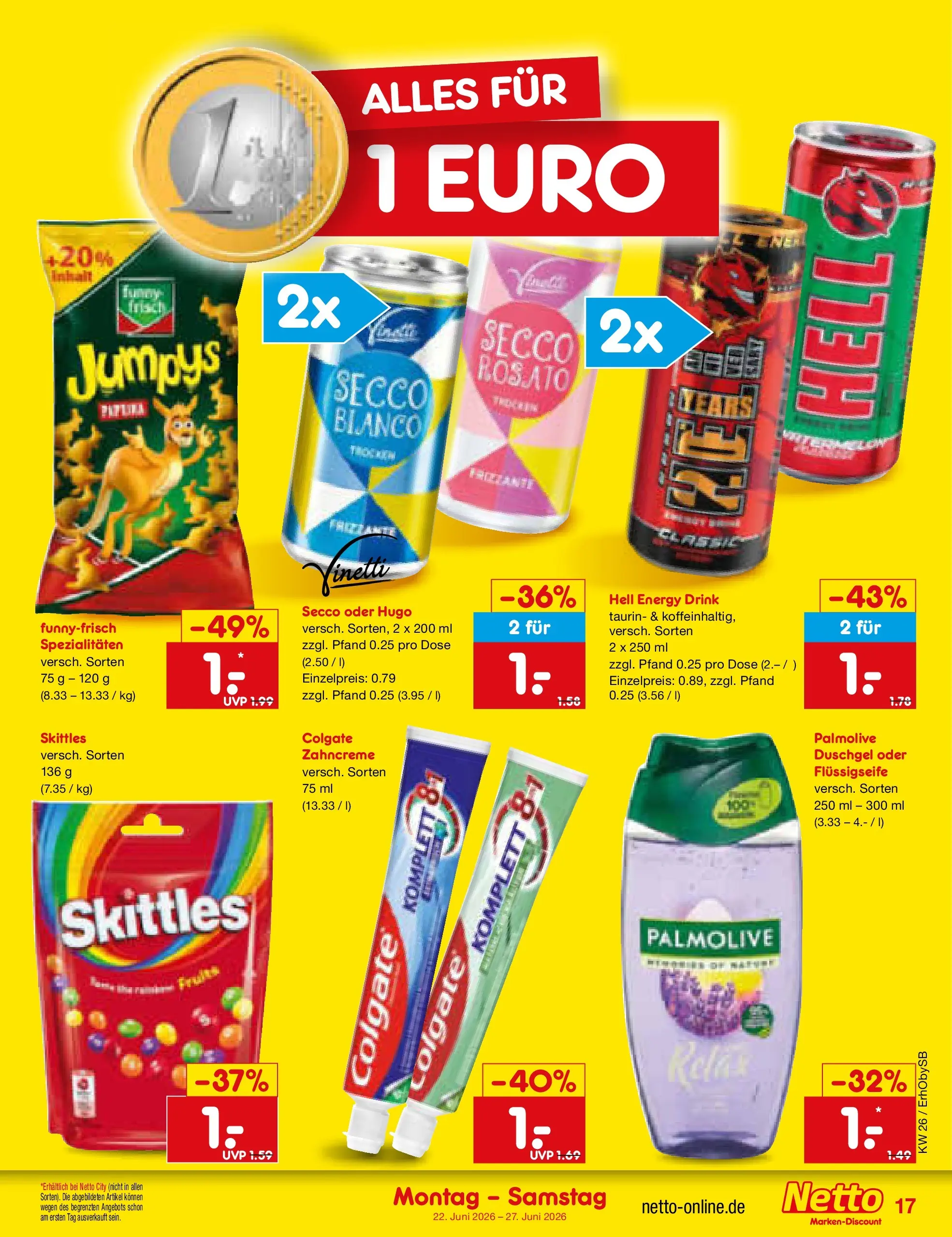 Netto Marken-Discount Prospekt Metten (ab 21.06.2026) » Angebote | Seite: 21 | Produkte: Energy, Duschgel, Hugo