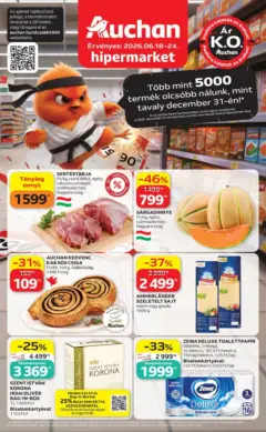 Auchan - Auchan újság érvényessége 2026.06.24-ig - amely érvényes a következő dátumtól: 17.06.2026