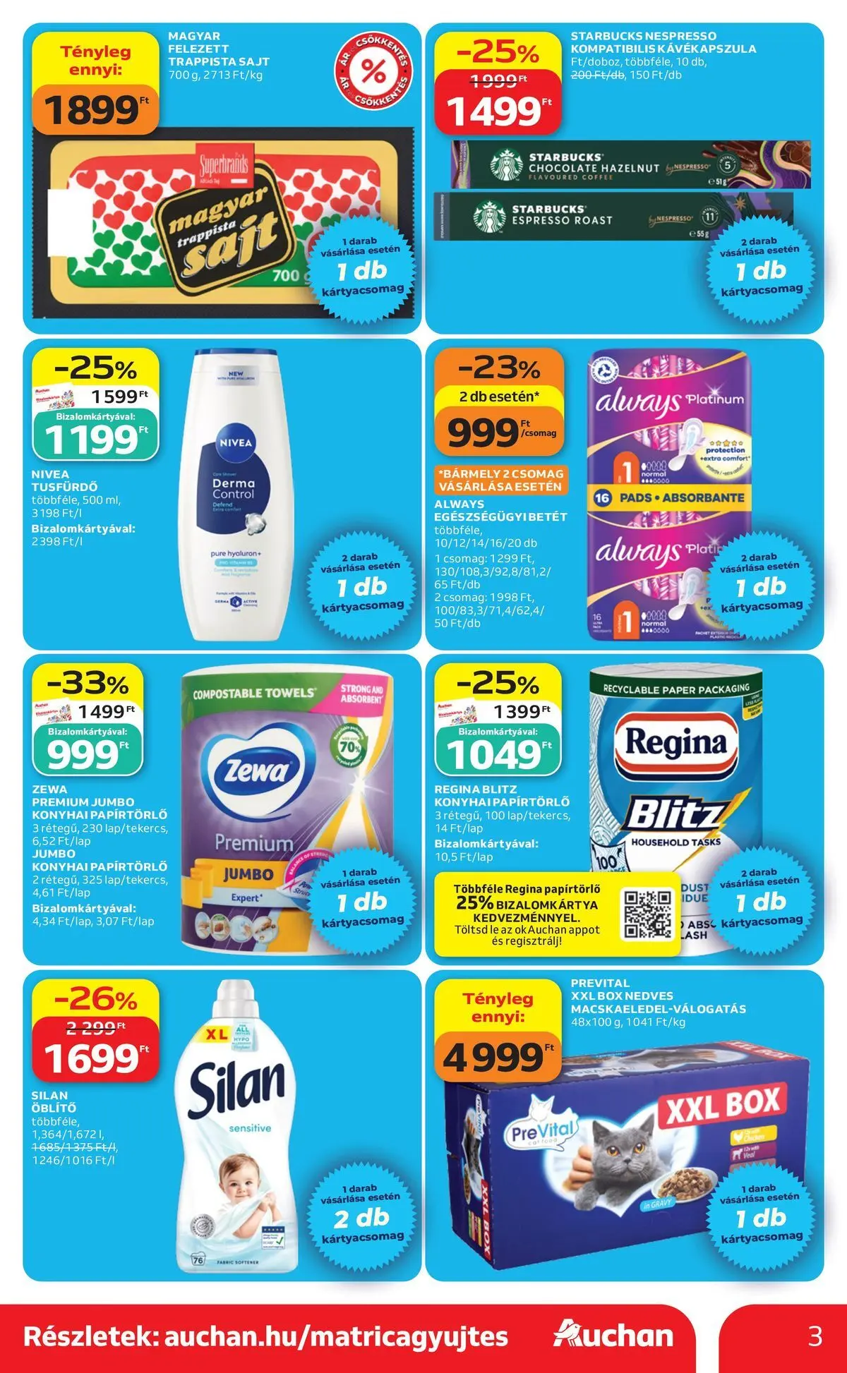 Ajánlatok - Auchan újság érvényessége 2026.06.24-ig - 2026.06.17. -tól/töl > akció, lapozható szórólap 🛍️ | Oldal: 3