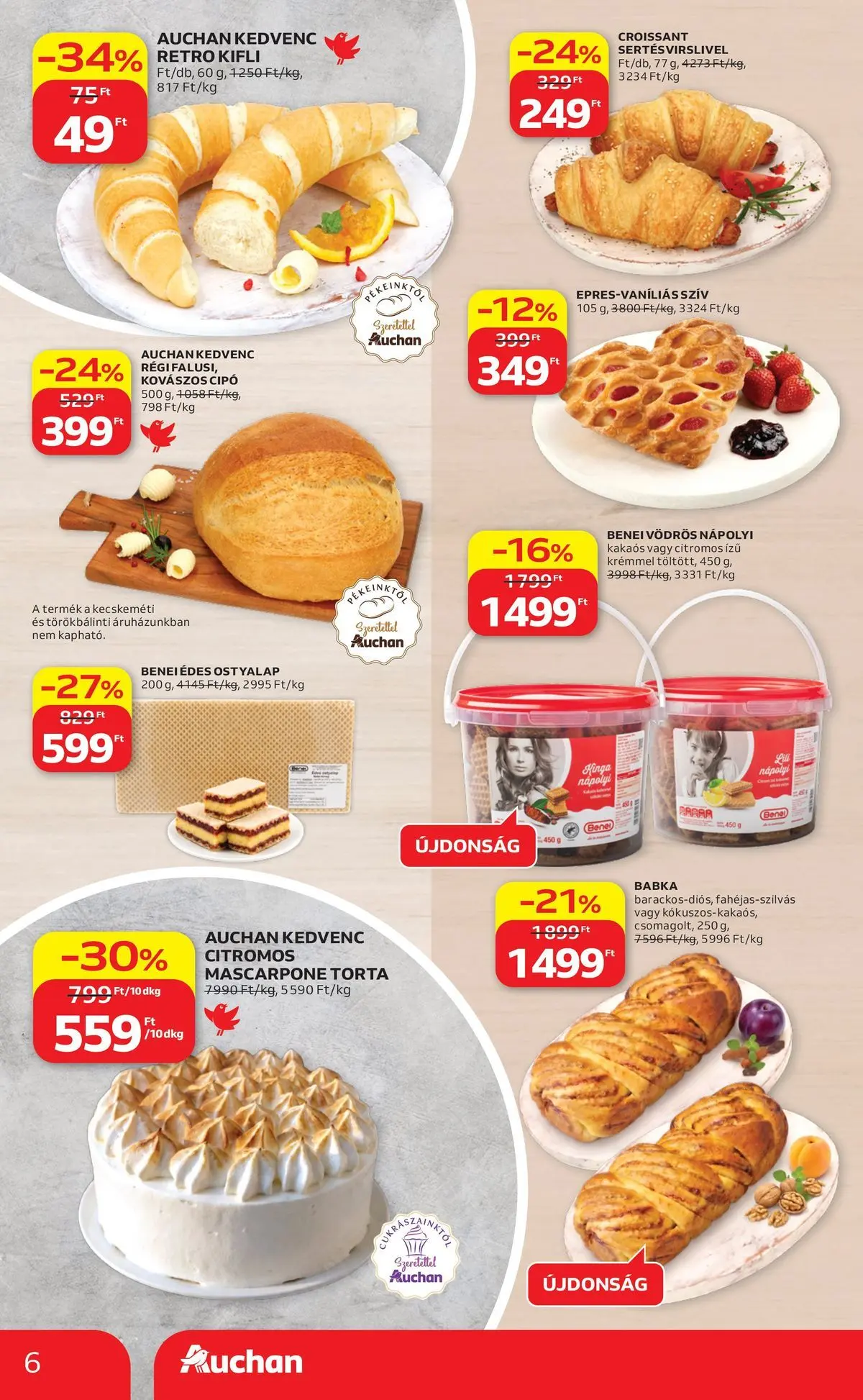 Ajánlatok - Auchan újság érvényessége 2026.06.24-ig - 2026.06.17. -tól/töl > akció, lapozható szórólap 🛍️ | Oldal: 6