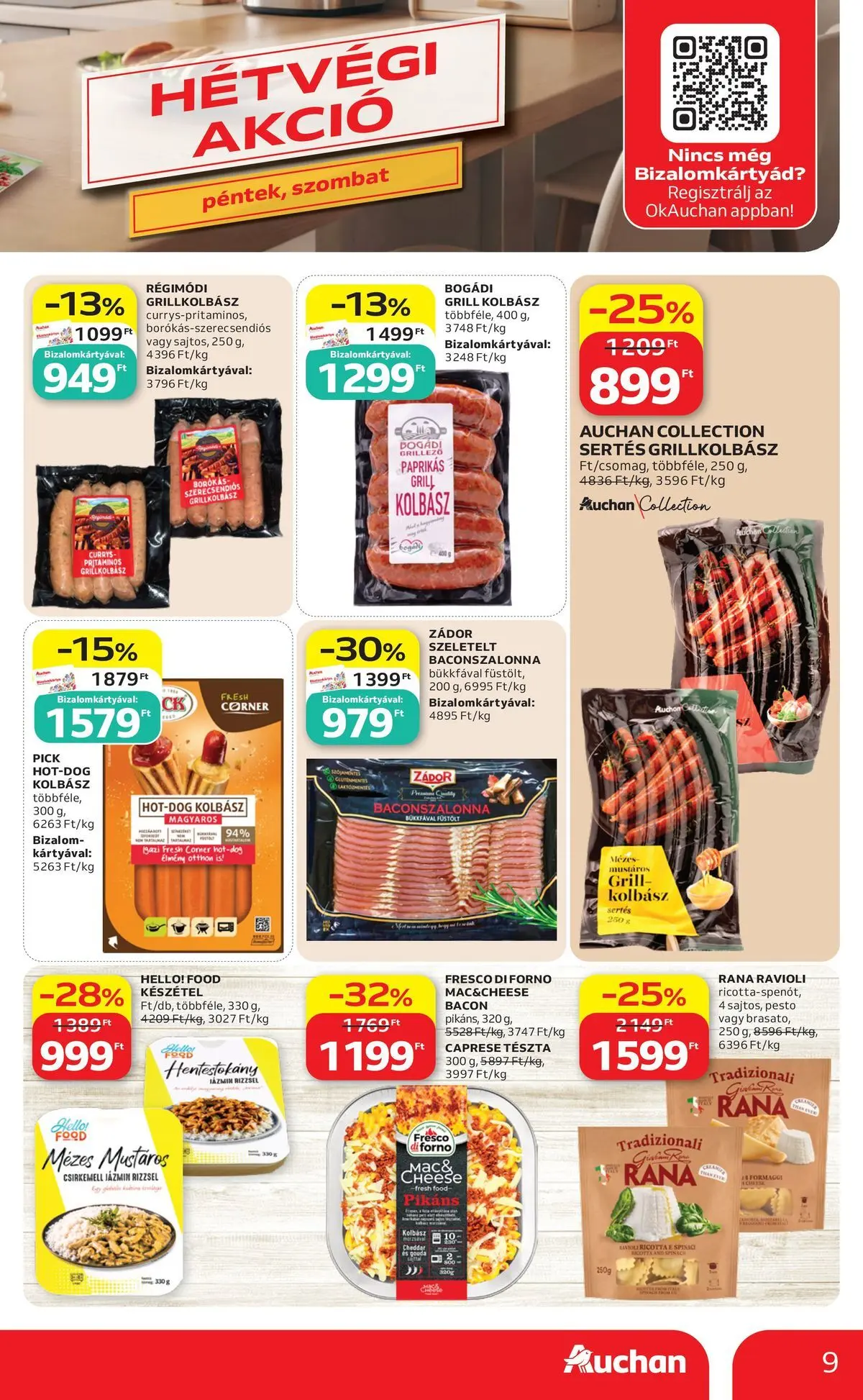 Ajánlatok - Auchan újság érvényessége 2026.06.24-ig - 2026.06.17. -tól/töl > akció, lapozható szórólap 🛍️ | Oldal: 9