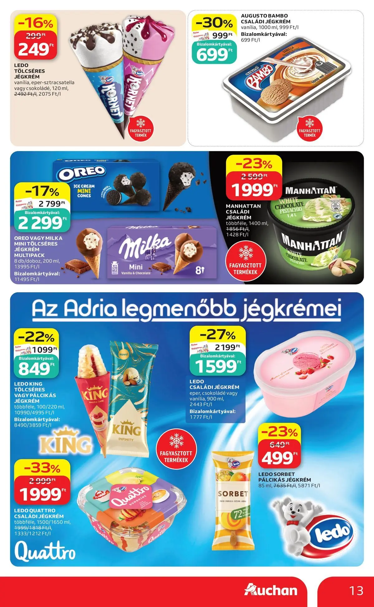 Ajánlatok - Auchan újság érvényessége 2026.06.24-ig - 2026.06.17. -tól/töl > akció, lapozható szórólap 🛍️ | Oldal: 13