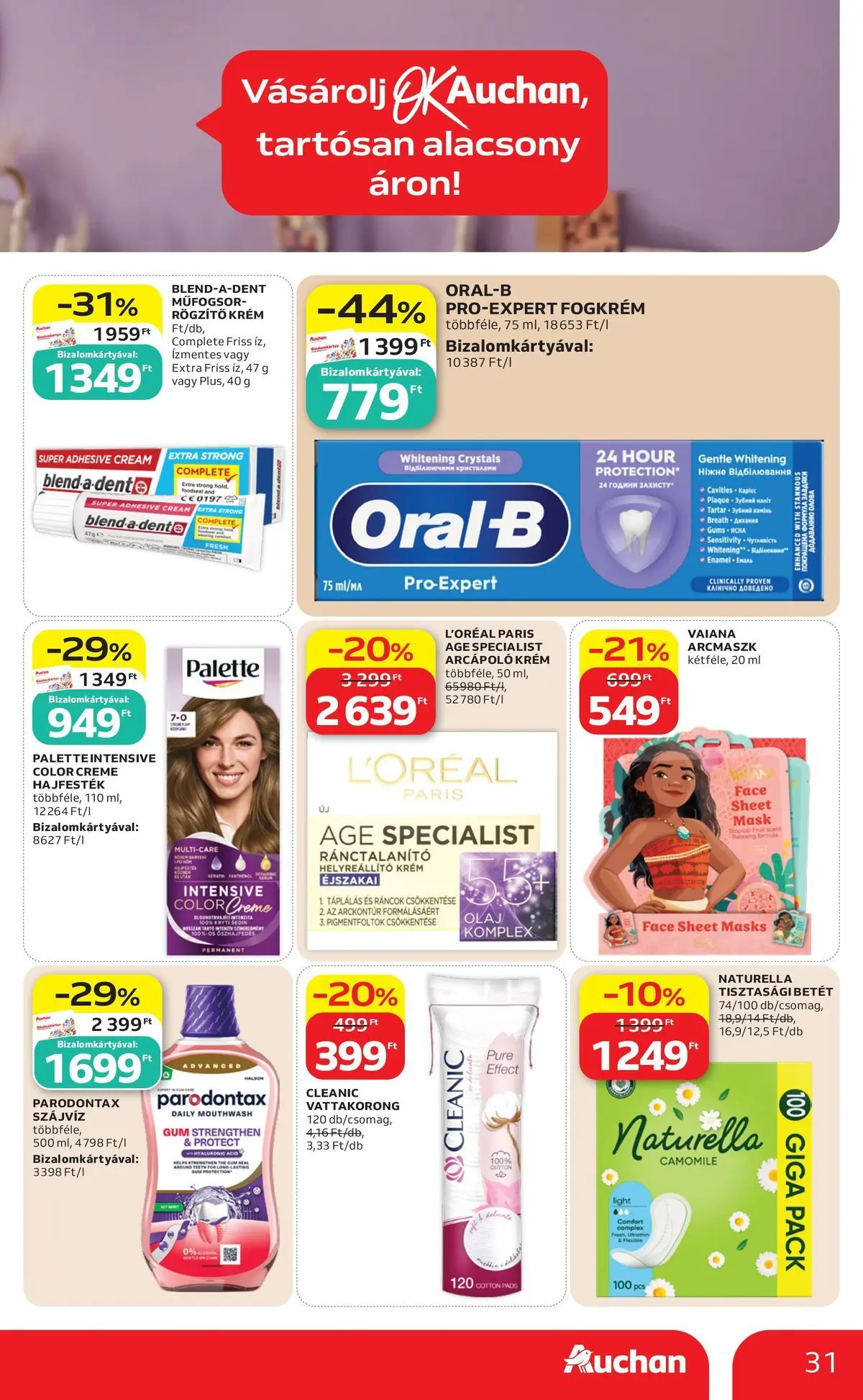 Ajánlatok - Auchan újság érvényessége 2026.06.24-ig - 2026.06.17. -tól/töl > akció, lapozható szórólap 🛍️ | Oldal: 31