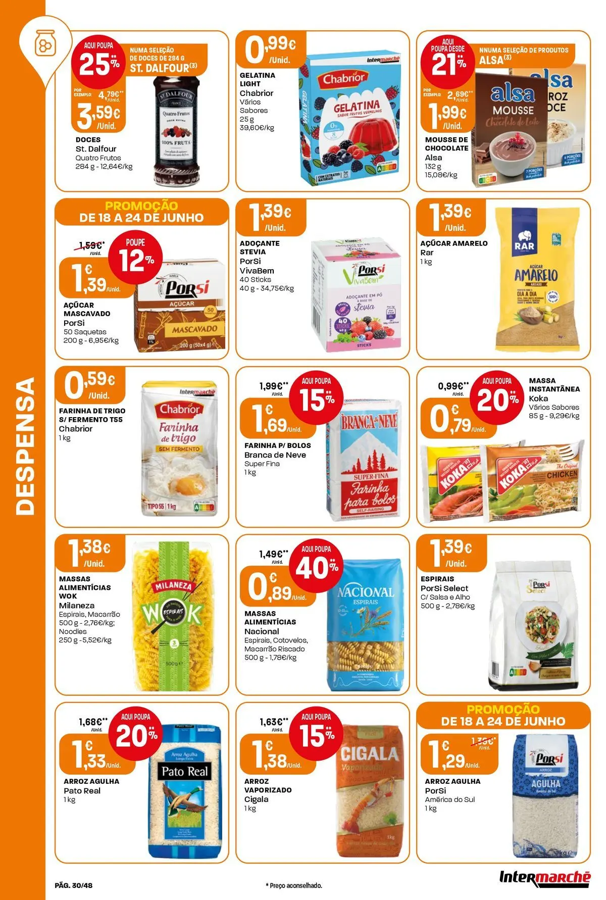 Intermarché Isto é que são preços BAIXOS! » de 18/06/2026 - 24/06/2026 | Página: 30