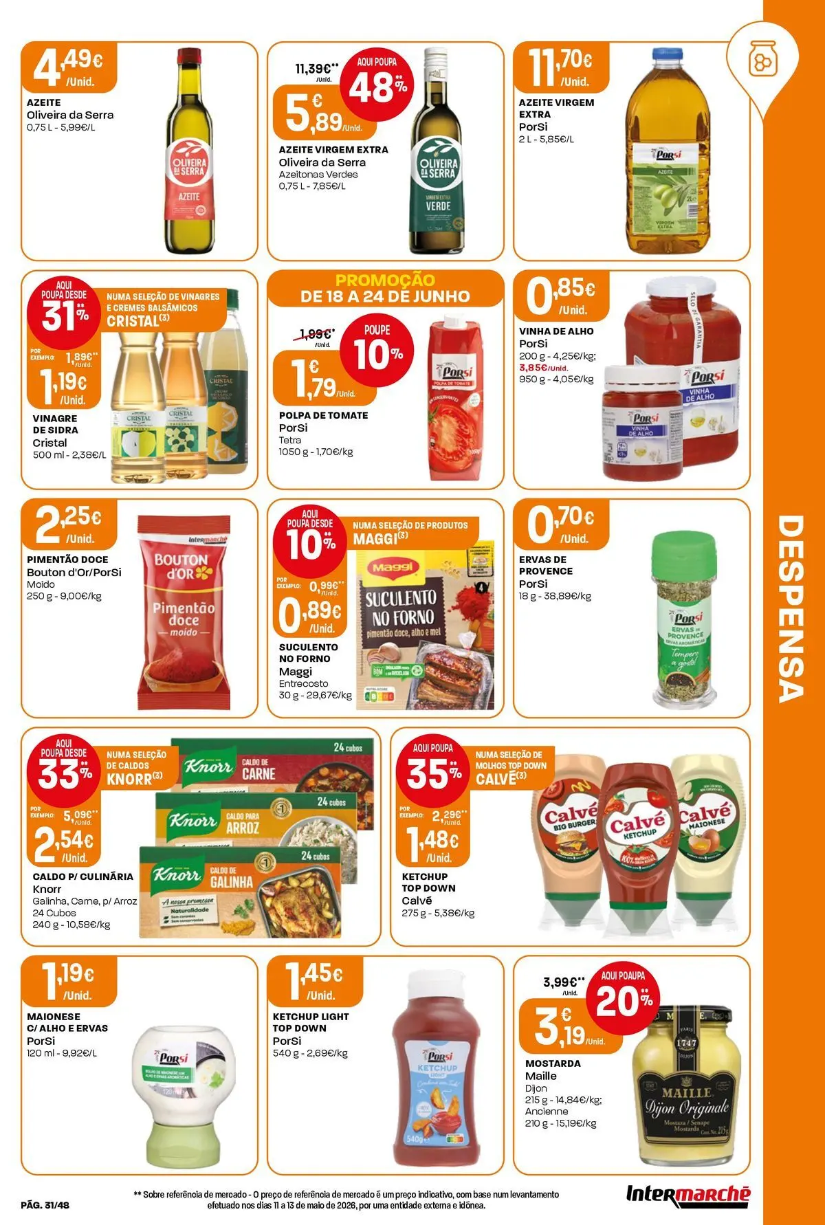 Intermarché Isto é que são preços BAIXOS! » de 18/06/2026 - 24/06/2026 | Página: 31