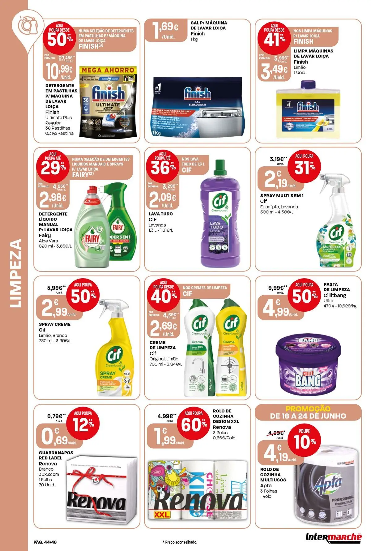 Intermarché Isto é que são preços BAIXOS! » de 18/06/2026 - 24/06/2026 | Página: 44