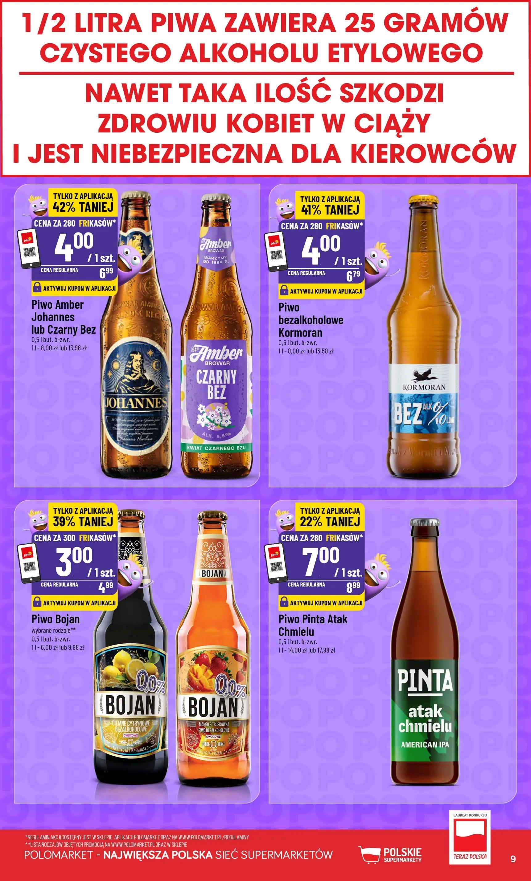 Nowa POLOmarket gazetka od jutra 17.06.2026 | Strona: 9 | Produkty: Mango, Piwo