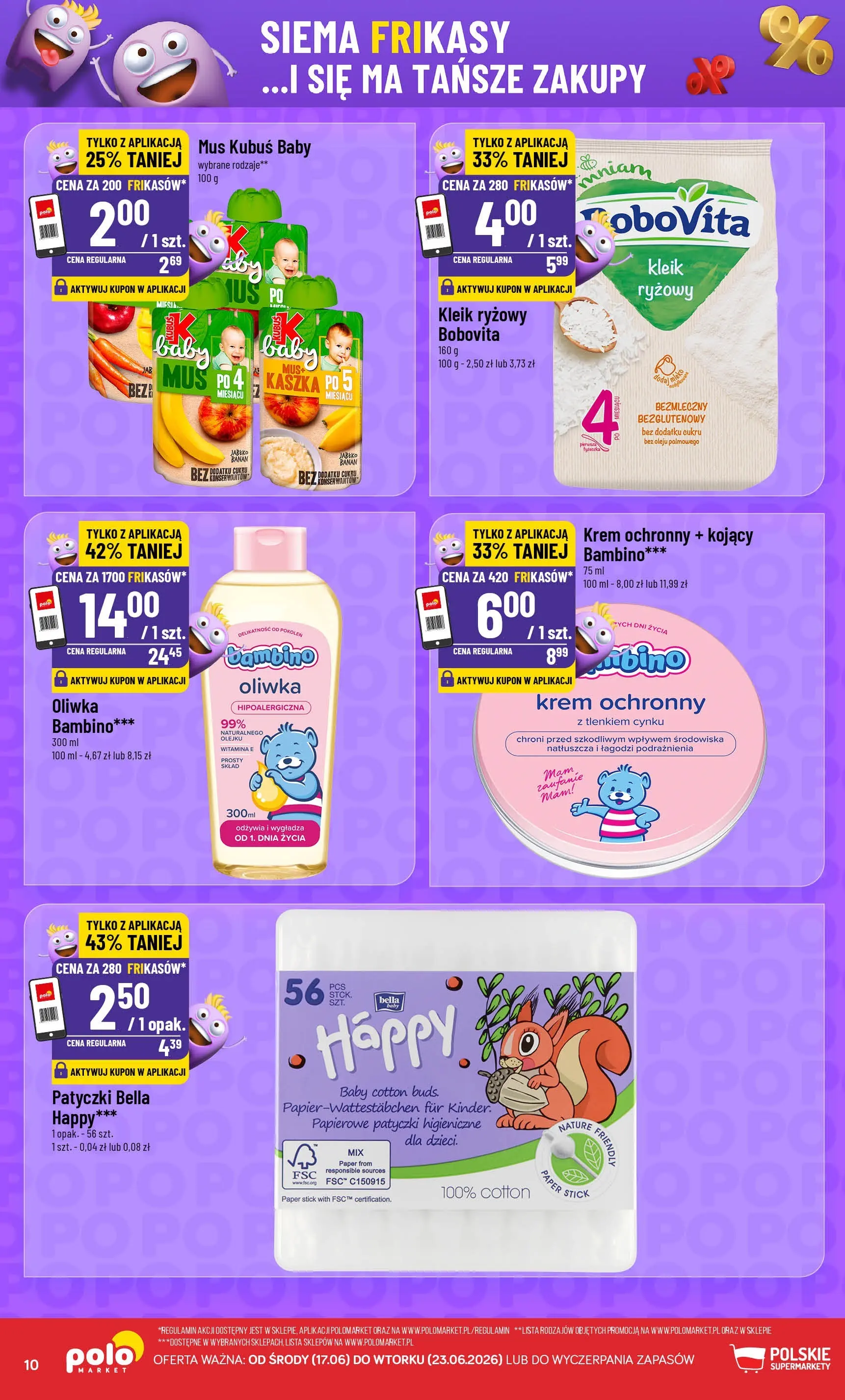 Nowa POLOmarket gazetka od jutra 17.06.2026 | Strona: 10 | Produkty: Mleko, Banan, Krem