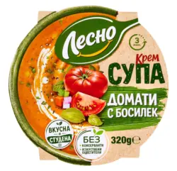 ЛЕСНО Доматена супа с босилек