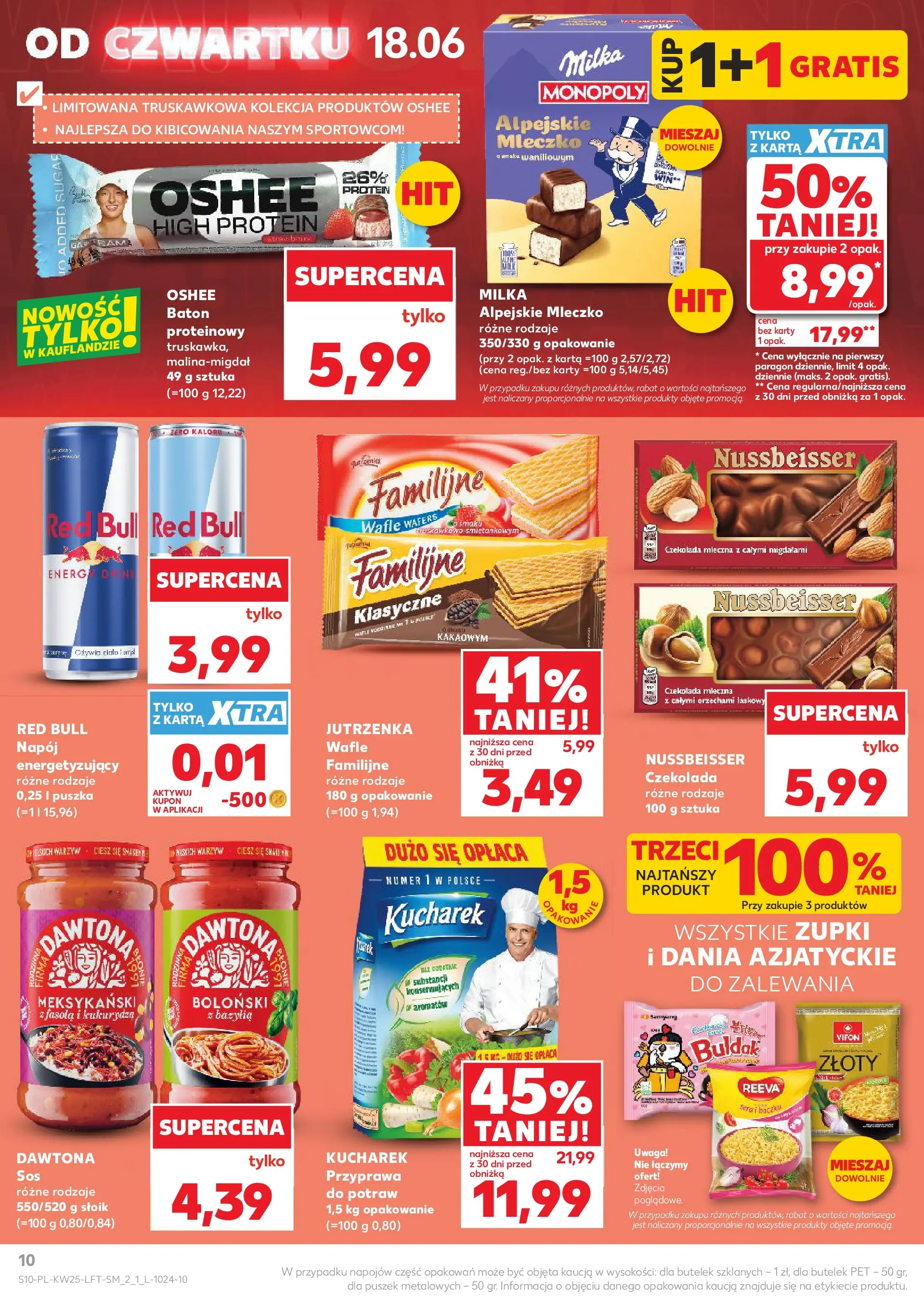 Kaufland gazetka (18.06.2026) - od jutra | Strona: 10 | Produkty: Czekolada mleczna, Vifon, Kukurydza, Bazylia Kaufland gazetka od 18.06.2026 - od jutra PDF | Strona: 10 | Produkty: Czekolada mleczna, Vifon, Kukurydza, Bazylia