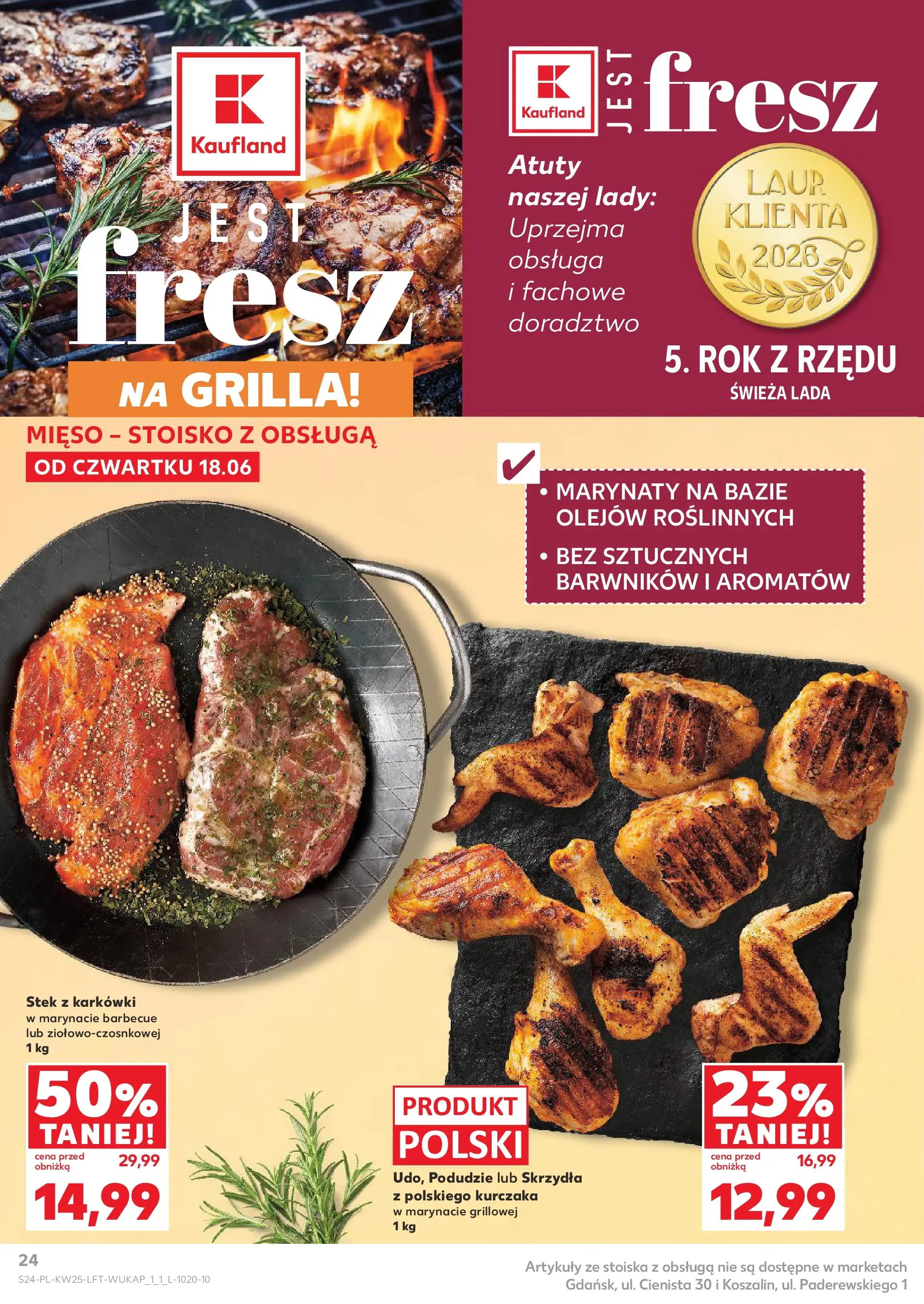 Kaufland gazetka (18.06.2026) - od jutra | Strona: 24 | Produkty: Mięso Kaufland gazetka od 18.06.2026 - od jutra PDF | Strona: 24 | Produkty: Mięso