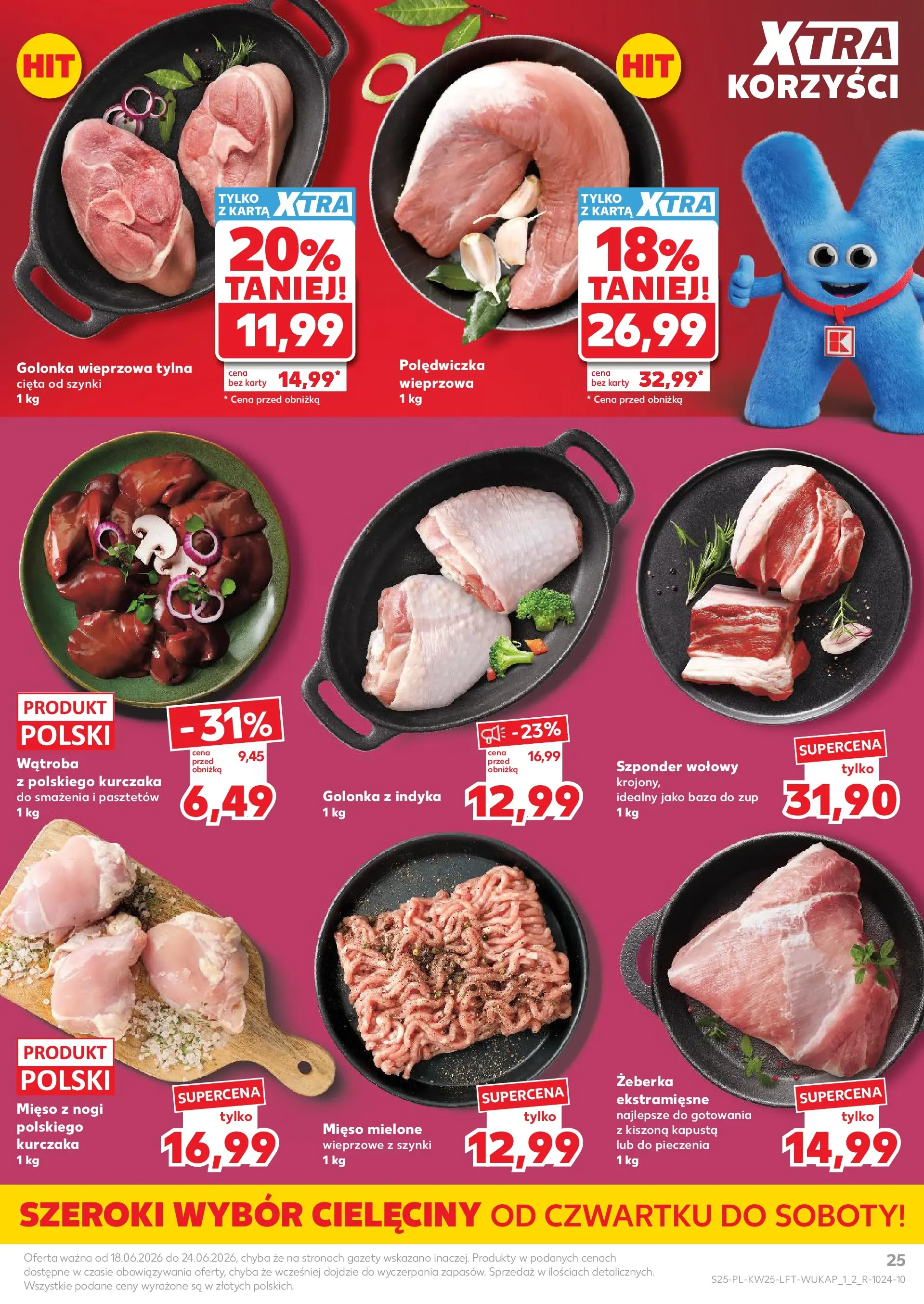 Kaufland gazetka (18.06.2026) - od jutra | Strona: 25 | Produkty: Kapusta, Karta, Mięso, Golonka wieprzowa Kaufland gazetka od 18.06.2026 - od jutra PDF | Strona: 25 | Produkty: Kapusta, Karta, Mięso, Golonka wieprzowa
