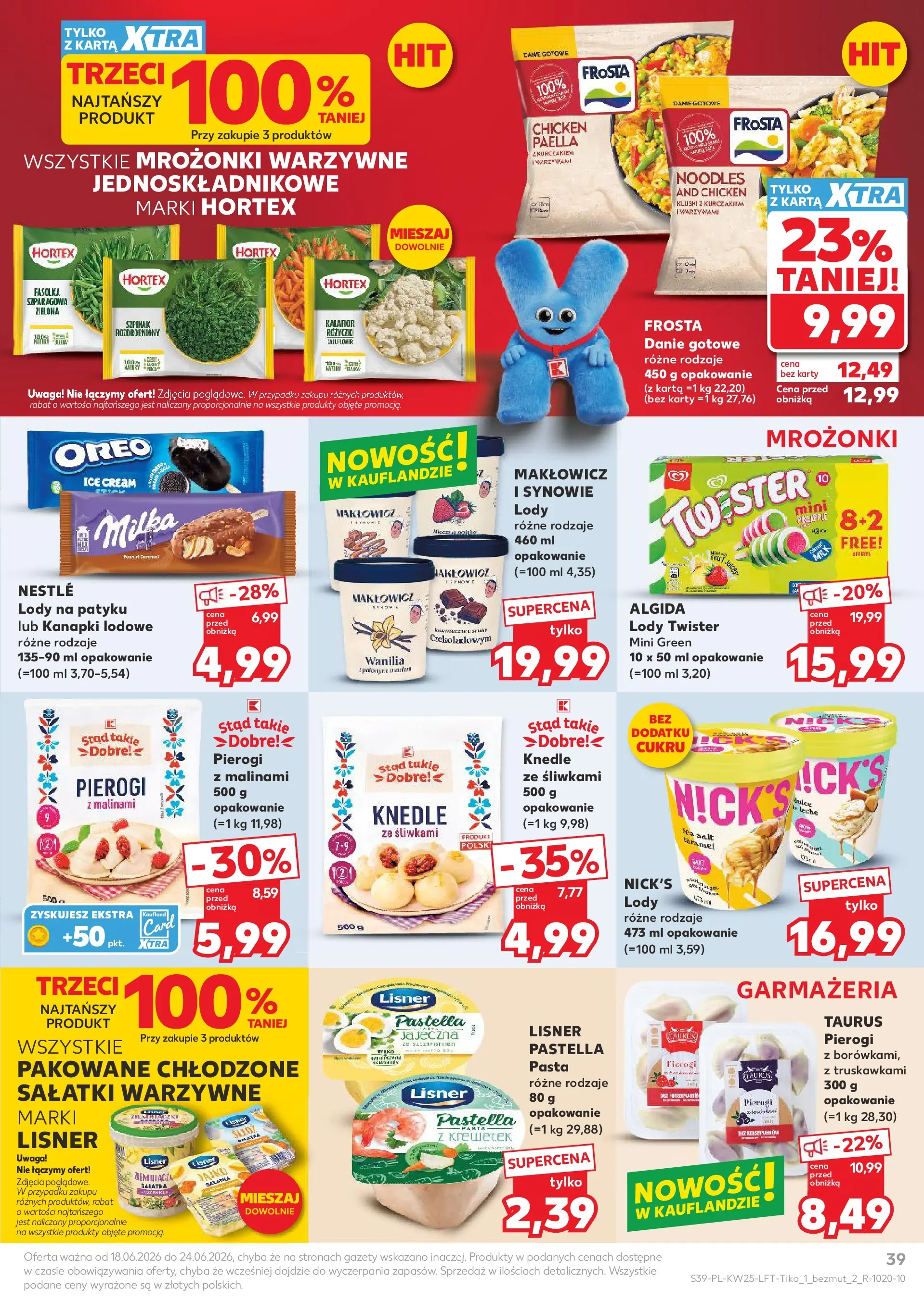 Kaufland gazetka (18.06.2026) - od jutra | Strona: 39 | Produkty: Karta, Kalafior, Paella, Knedle Kaufland gazetka od 18.06.2026 - od jutra PDF | Strona: 39 | Produkty: Karta, Kalafior, Paella, Knedle