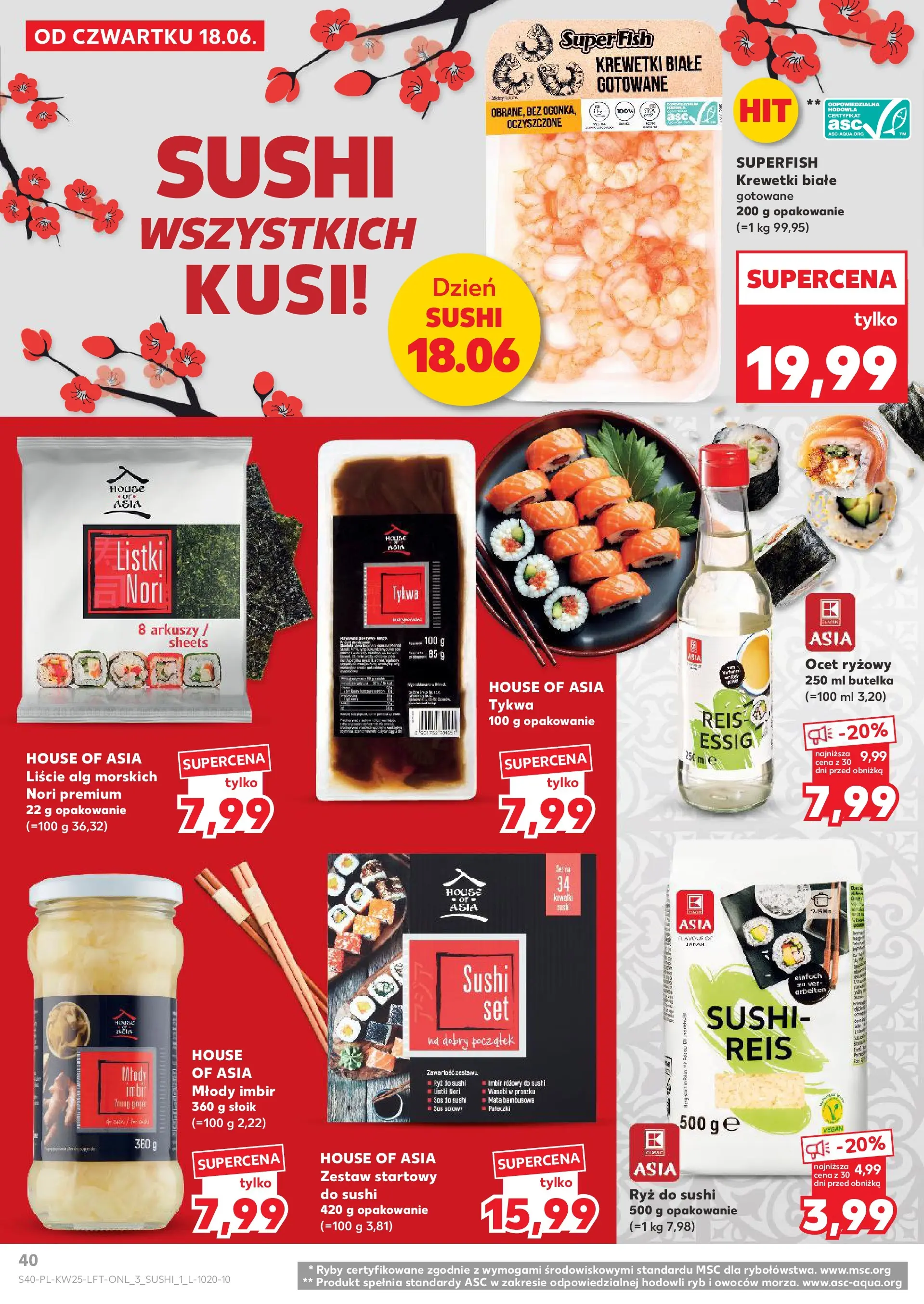Kaufland gazetka (18.06.2026) - od jutra | Strona: 40 | Produkty: Ocet, Nori, Ryby, Sos Kaufland gazetka od 18.06.2026 - od jutra PDF | Strona: 40 | Produkty: Ocet, Nori, Ryby, Sos