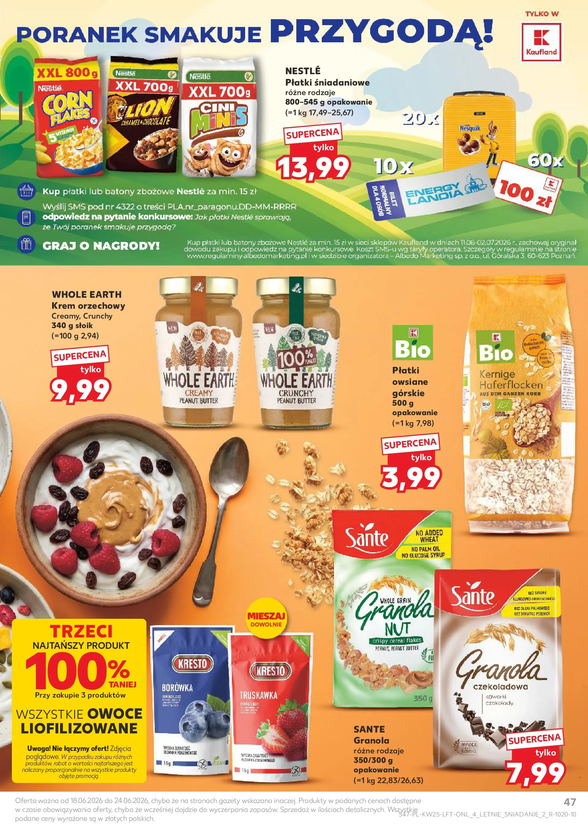 Kaufland gazetka (18.06.2026) - od jutra | Strona: 47 | Produkty: Czekolady, Owoce liofilizowane, Granola, Owoce Kaufland gazetka od 18.06.2026 - od jutra PDF | Strona: 47 | Produkty: Czekolady, Owoce liofilizowane, Granola, Owoce