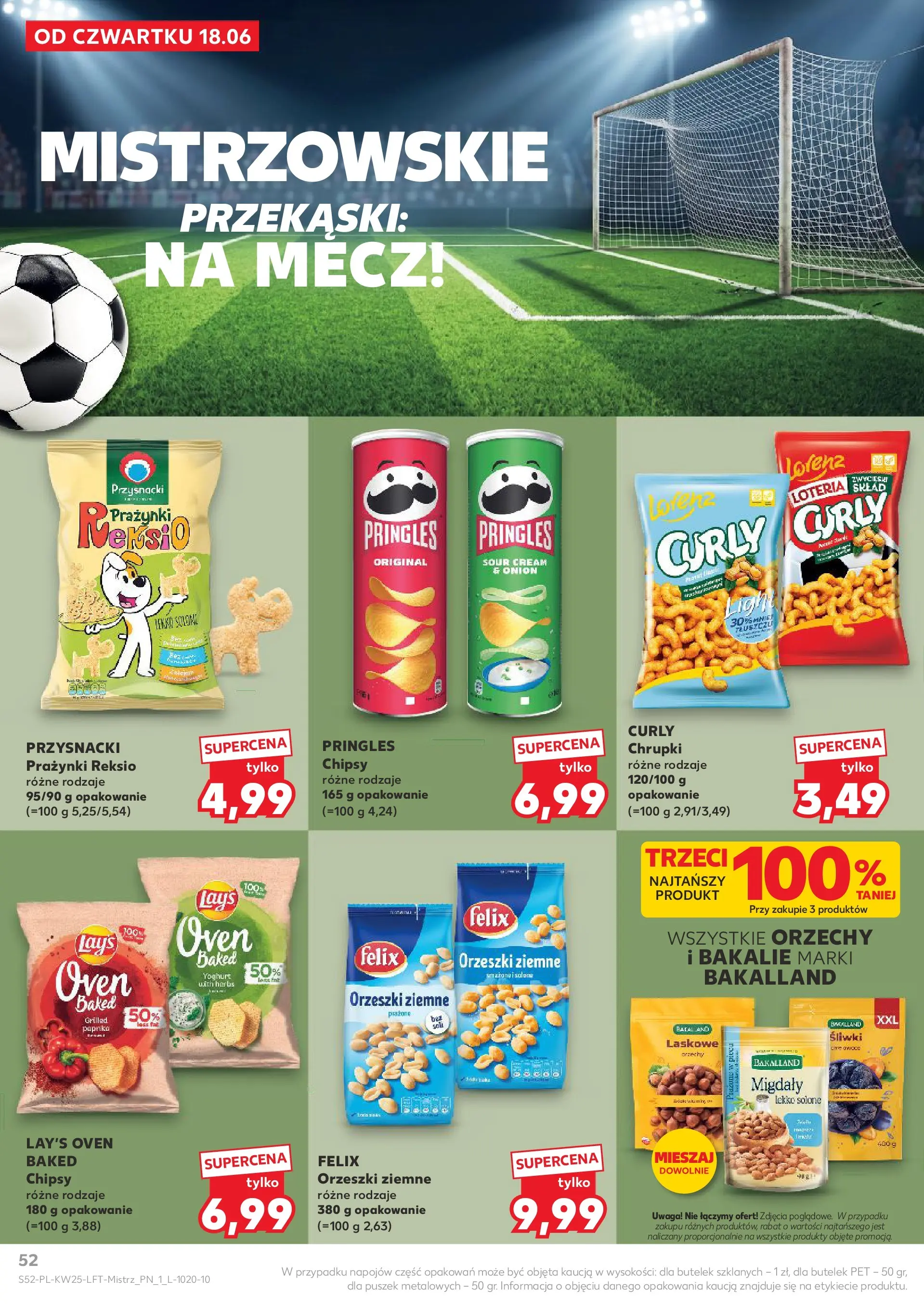 Kaufland gazetka (18.06.2026) - od jutra | Strona: 52 | Produkty: Chipsy, Śliwki, Orzechy, Sól Kaufland gazetka od 18.06.2026 - od jutra PDF | Strona: 52 | Produkty: Chipsy, Śliwki, Orzechy, Sól
