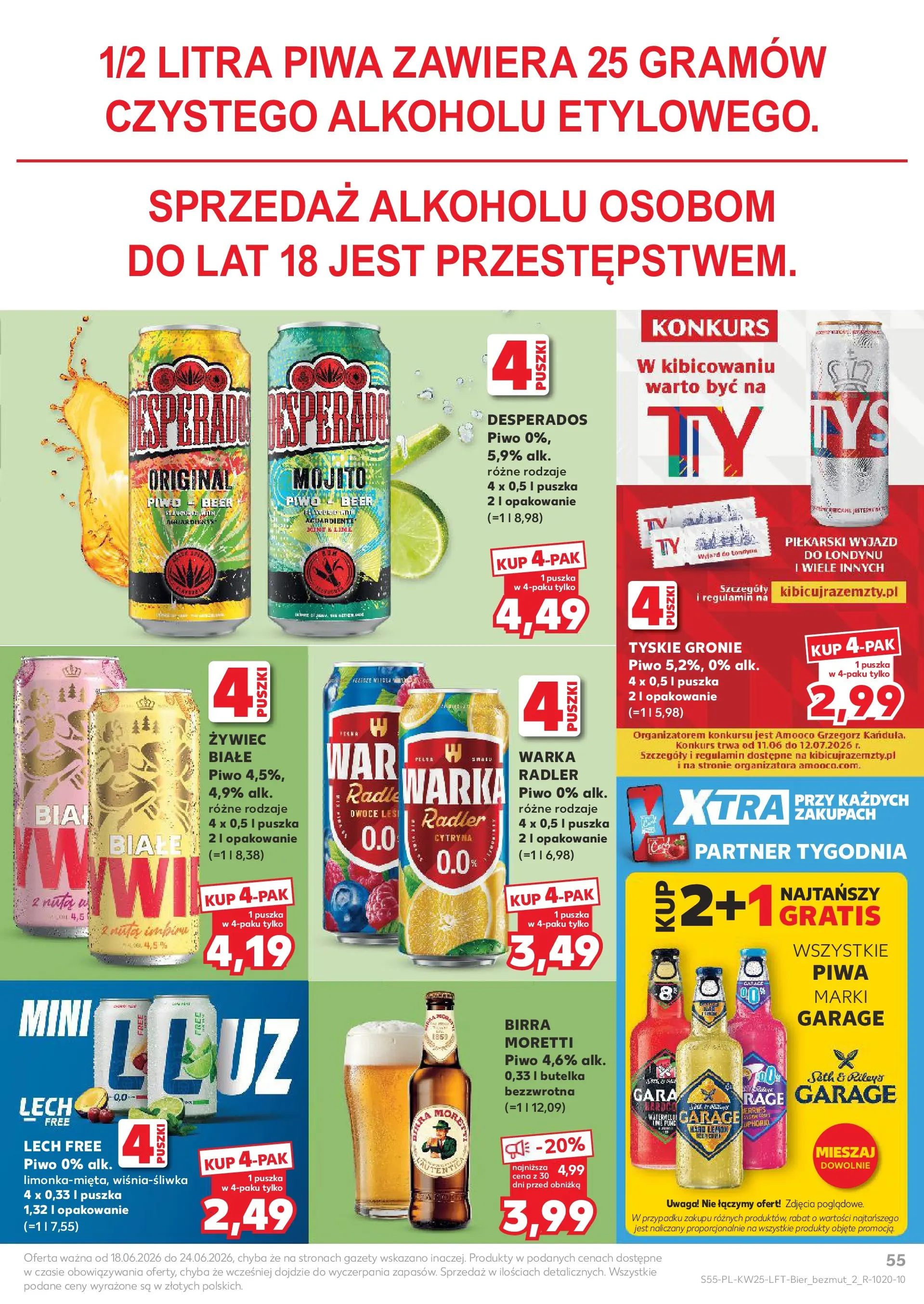 Kaufland gazetka (18.06.2026) - od jutra | Strona: 55 | Produkty: Cytryna, Warka, Piwo, Owoce Kaufland gazetka od 18.06.2026 - od jutra PDF | Strona: 55 | Produkty: Cytryna, Warka, Piwo, Owoce