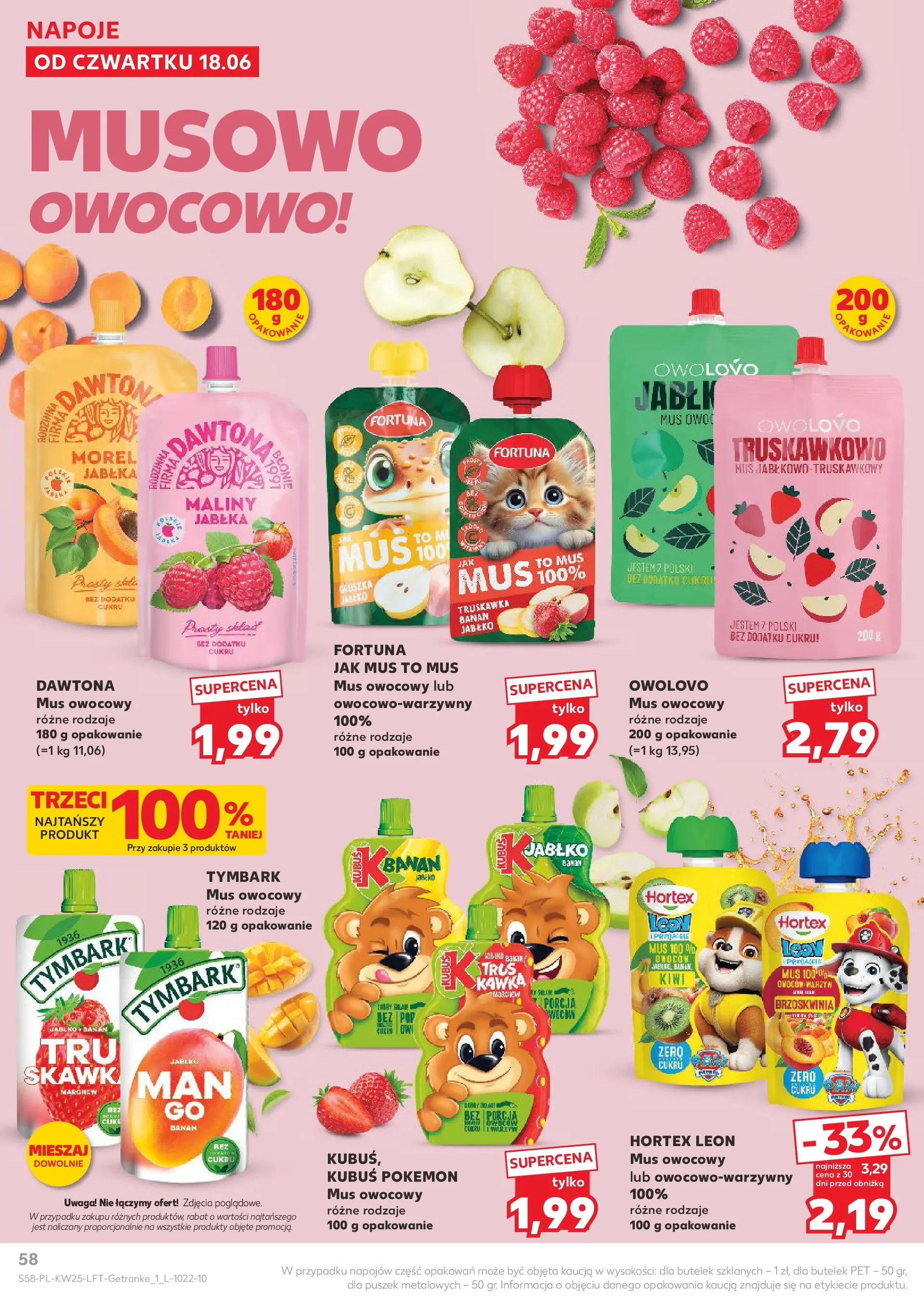 Kaufland gazetka (18.06.2026) - od jutra | Strona: 58 | Produkty: Brzoskwinia, Gruszka, Jabłka, Banan Kaufland gazetka od 18.06.2026 - od jutra PDF | Strona: 58 | Produkty: Brzoskwinia, Gruszka, Jabłka, Banan