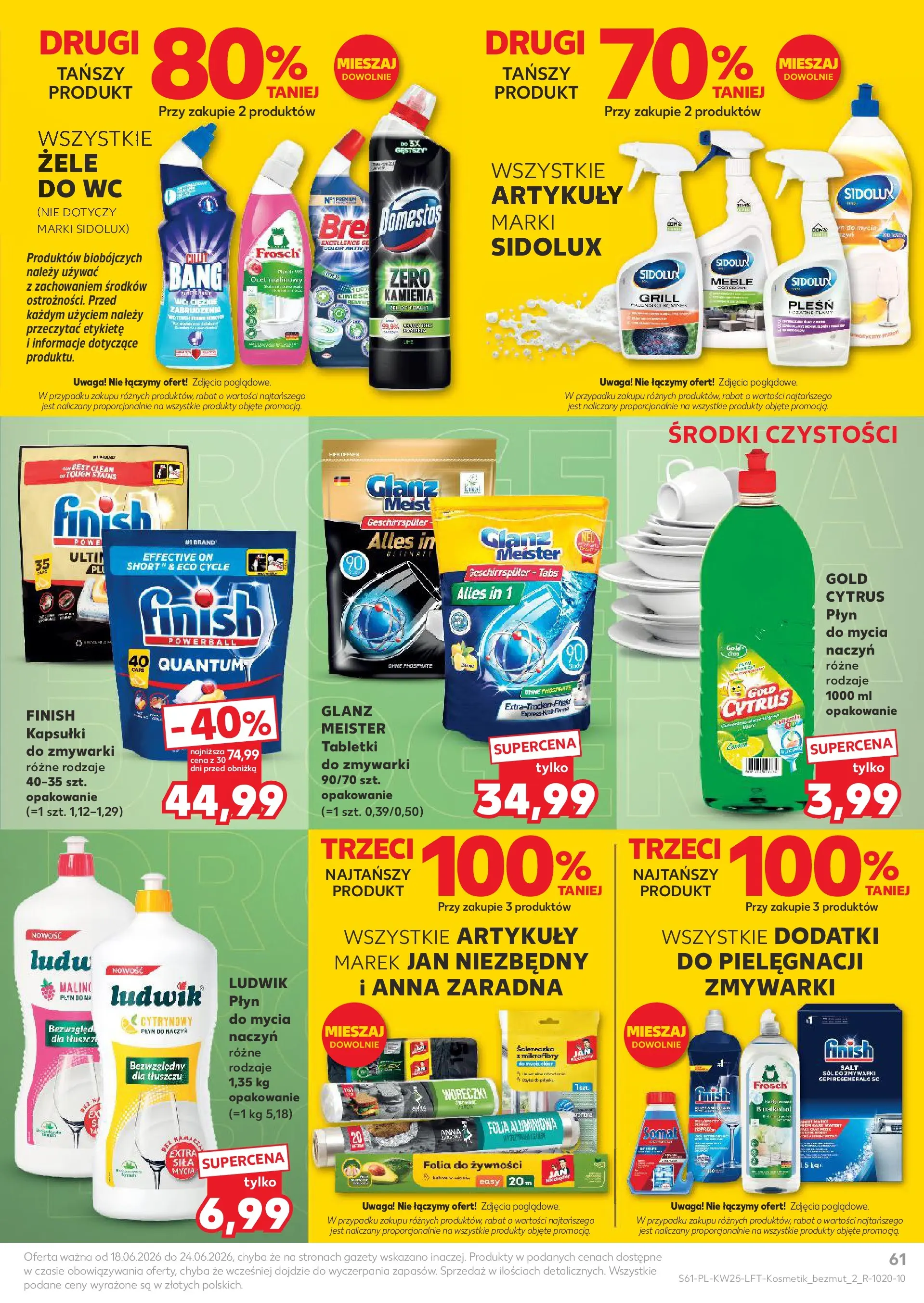Kaufland gazetka (18.06.2026) - od jutra | Strona: 61 | Produkty: Grill, Domestos, Finish, Sól Kaufland gazetka od 18.06.2026 - od jutra PDF | Strona: 61 | Produkty: Grill, Domestos, Finish, Sól
