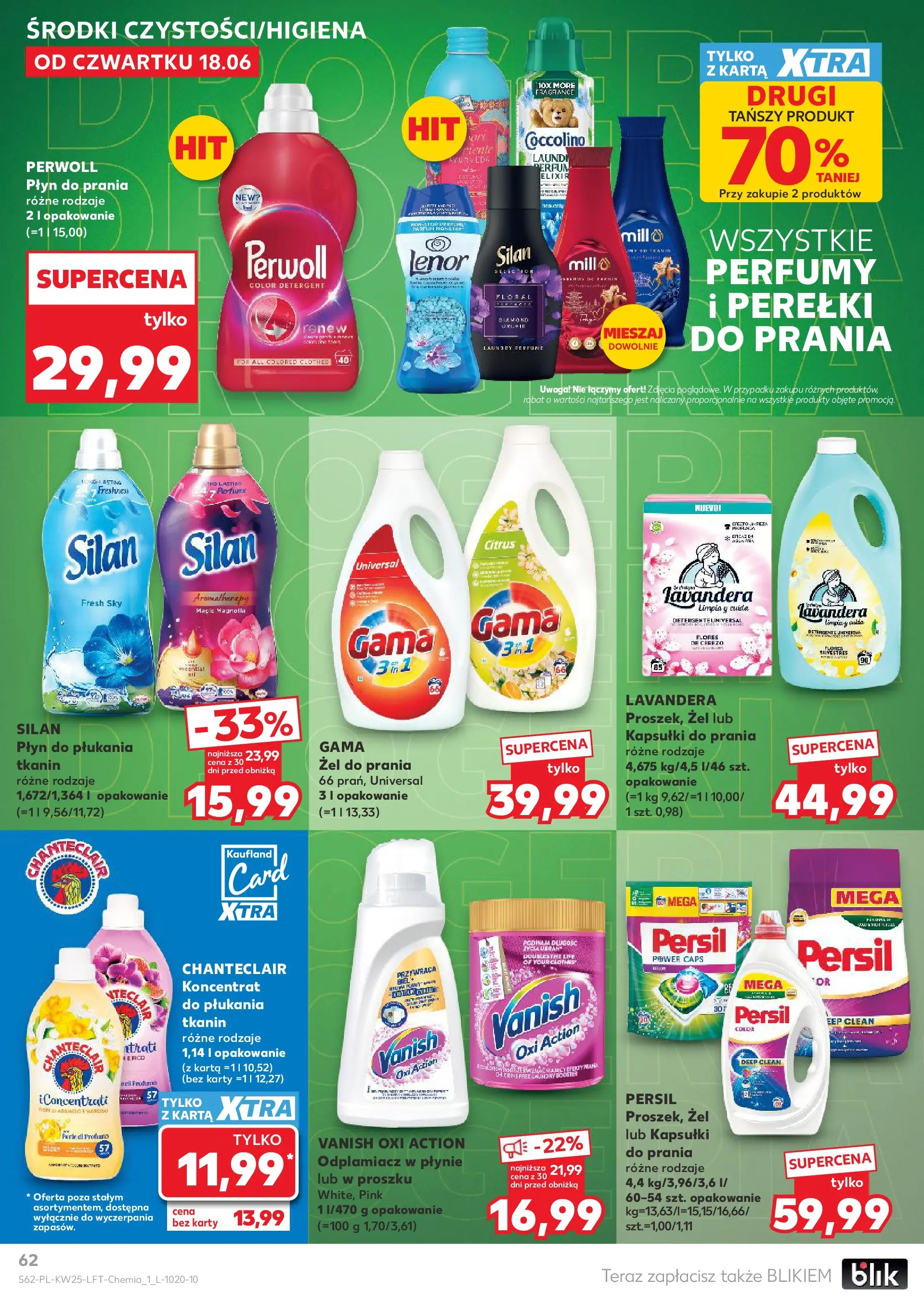 Kaufland gazetka (18.06.2026) - od jutra | Strona: 62 | Produkty: Karta, Vanish, Coccolino, Odplamiacz Kaufland gazetka od 18.06.2026 - od jutra PDF | Strona: 62 | Produkty: Karta, Vanish, Coccolino, Odplamiacz