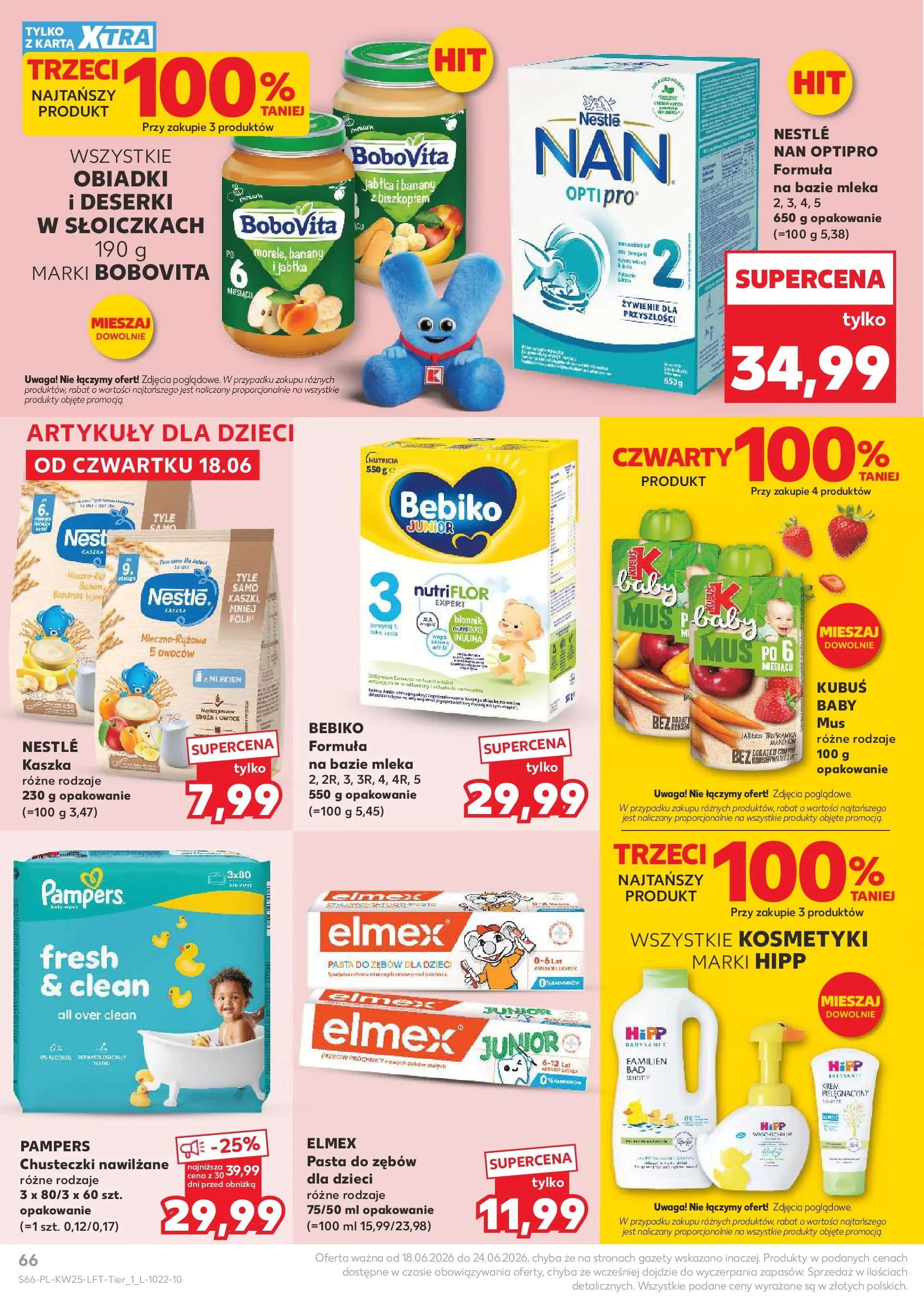 Kaufland gazetka (18.06.2026) - od jutra | Strona: 66 | Produkty: Pampers, Krem, Pasta do zębów, Owoce Kaufland gazetka od 18.06.2026 - od jutra PDF | Strona: 66 | Produkty: Pampers, Krem, Pasta do zębów, Owoce