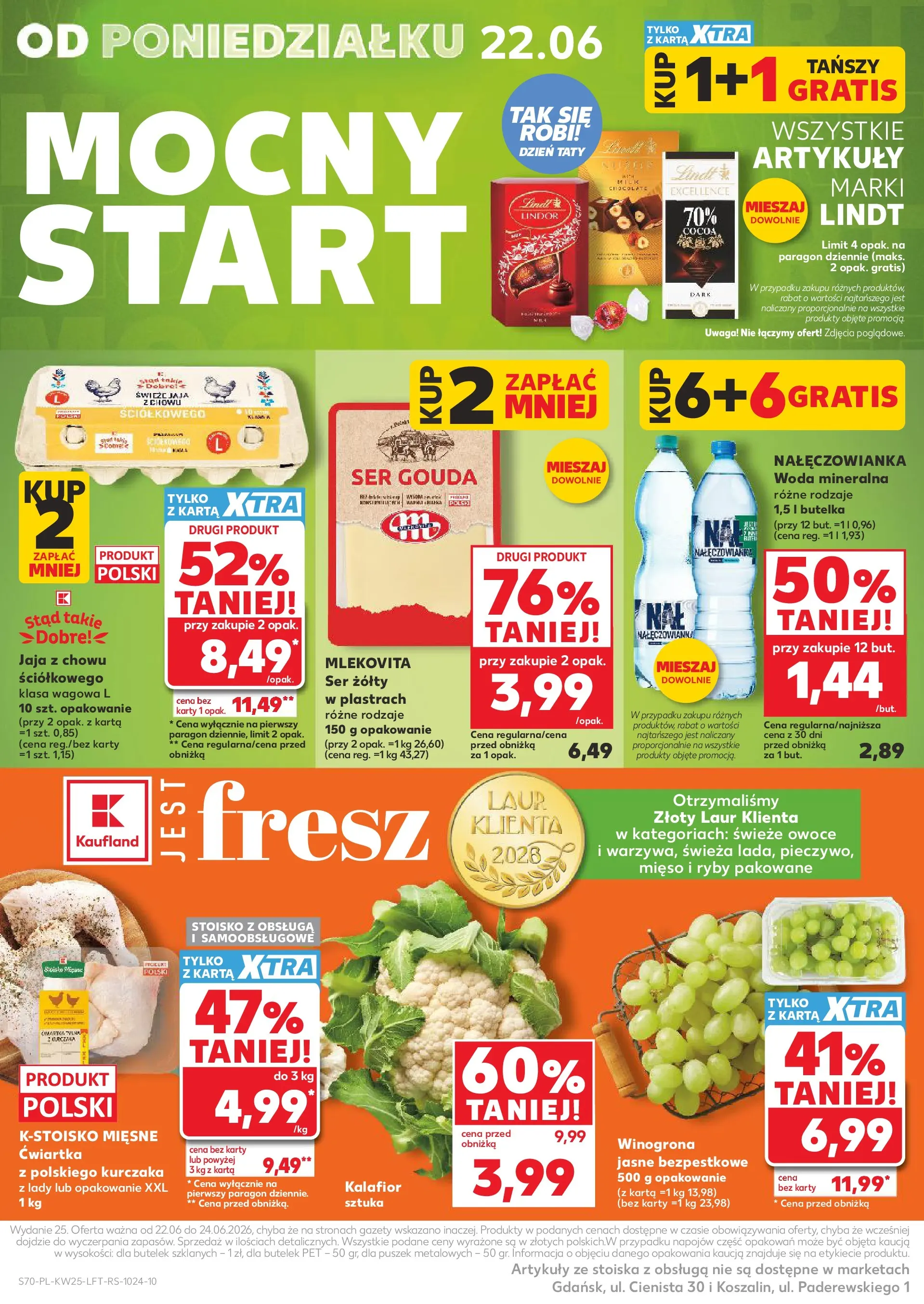 Kaufland gazetka (18.06.2026) - od jutra | Strona: 70 | Produkty: Kalafior, Ser, Woda, Ser gouda Kaufland gazetka od 18.06.2026 - od jutra PDF | Strona: 70 | Produkty: Kalafior, Ser, Woda, Ser gouda