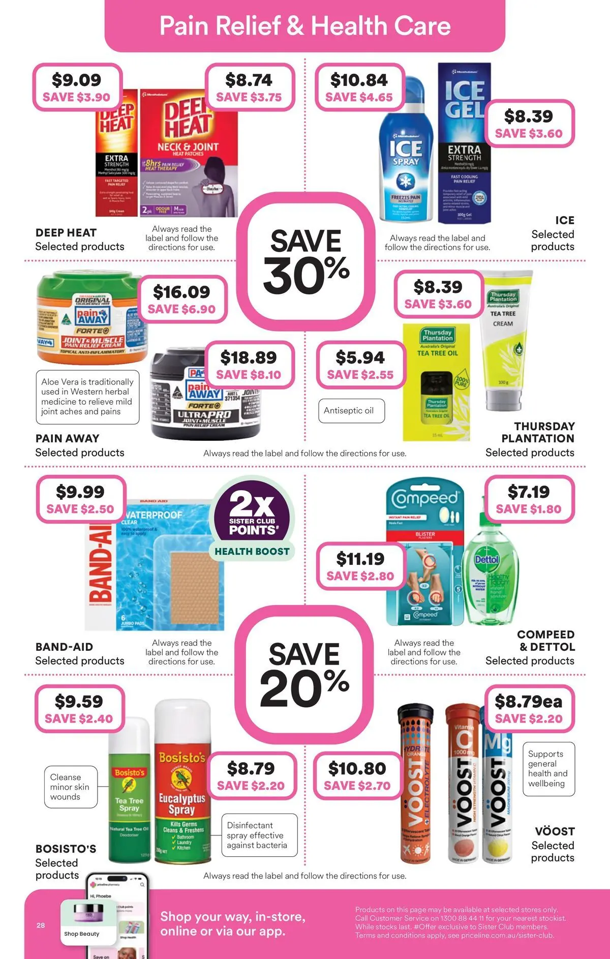 Priceline Pharmacy catalogue Caloundra - 17/06/2026 > weekly / monthly specials | Page: 28 | Products: Oil, Tea, Herbal, Pain relief