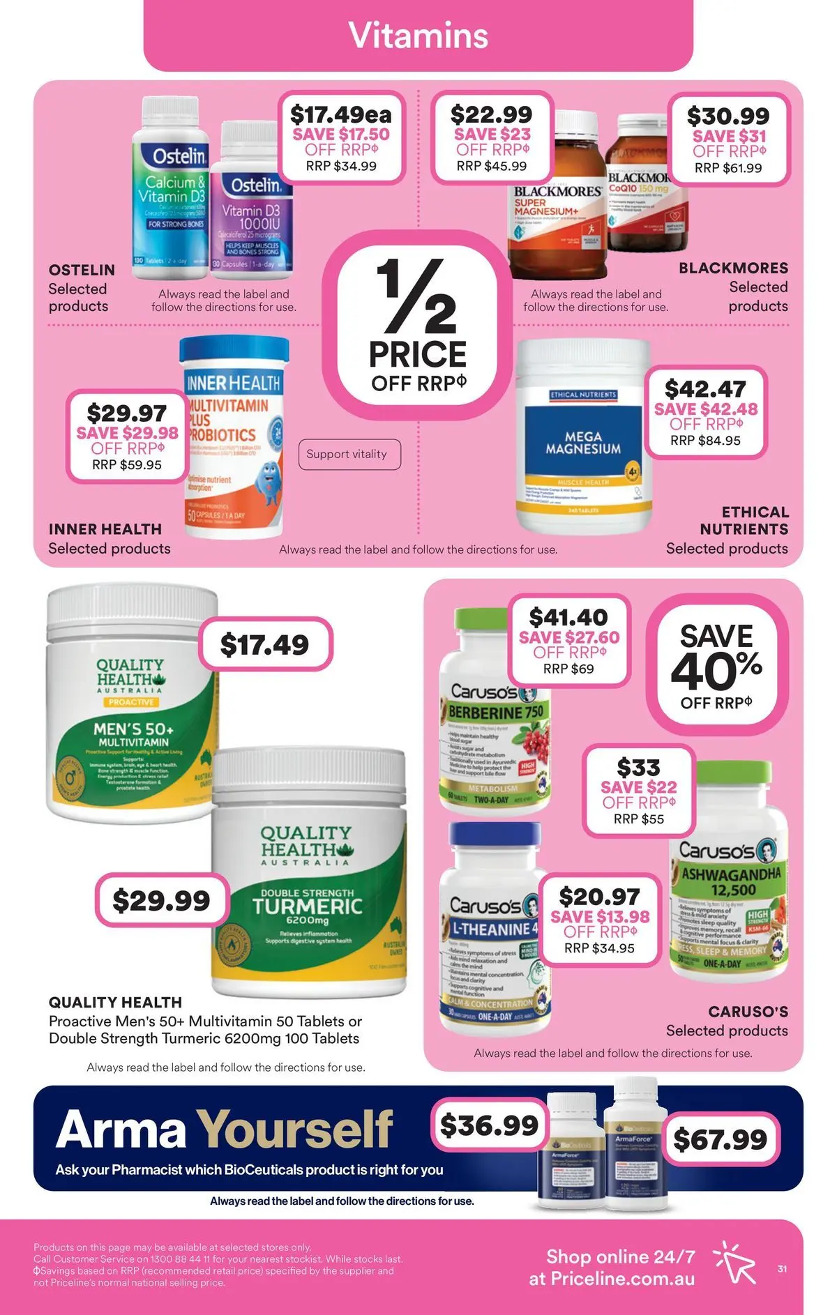 Priceline Pharmacy catalogue Caloundra - 17/06/2026 > weekly / monthly specials | Page: 31 | Products: Multivitamin, Press, Tablets, Vitamin