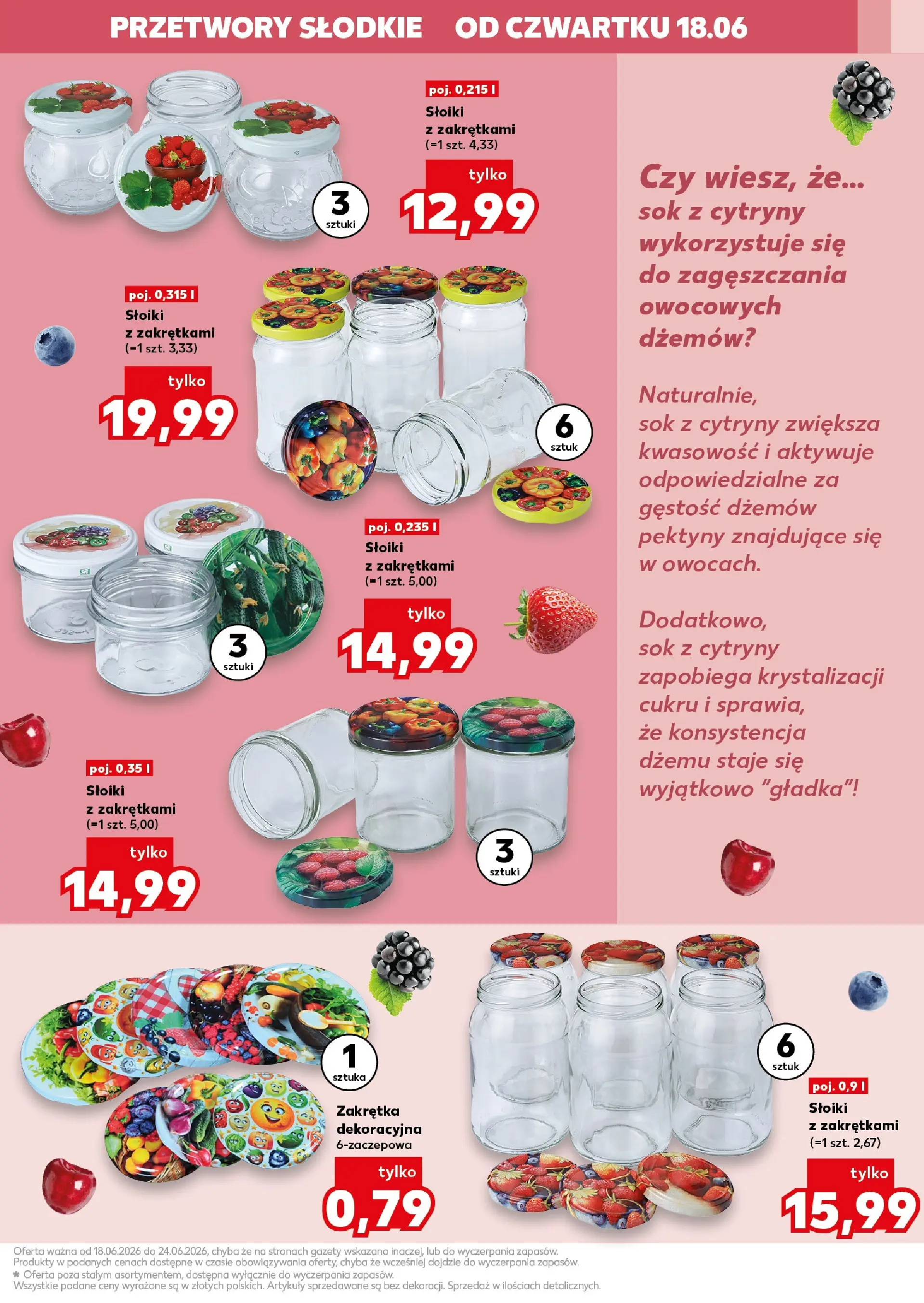 Kaufland gazetka - Gotowanie od 18.06.2026 - od jutra PDF | Strona: 3 | Produkty: Sok z cytryny, Cytryny, Sok
