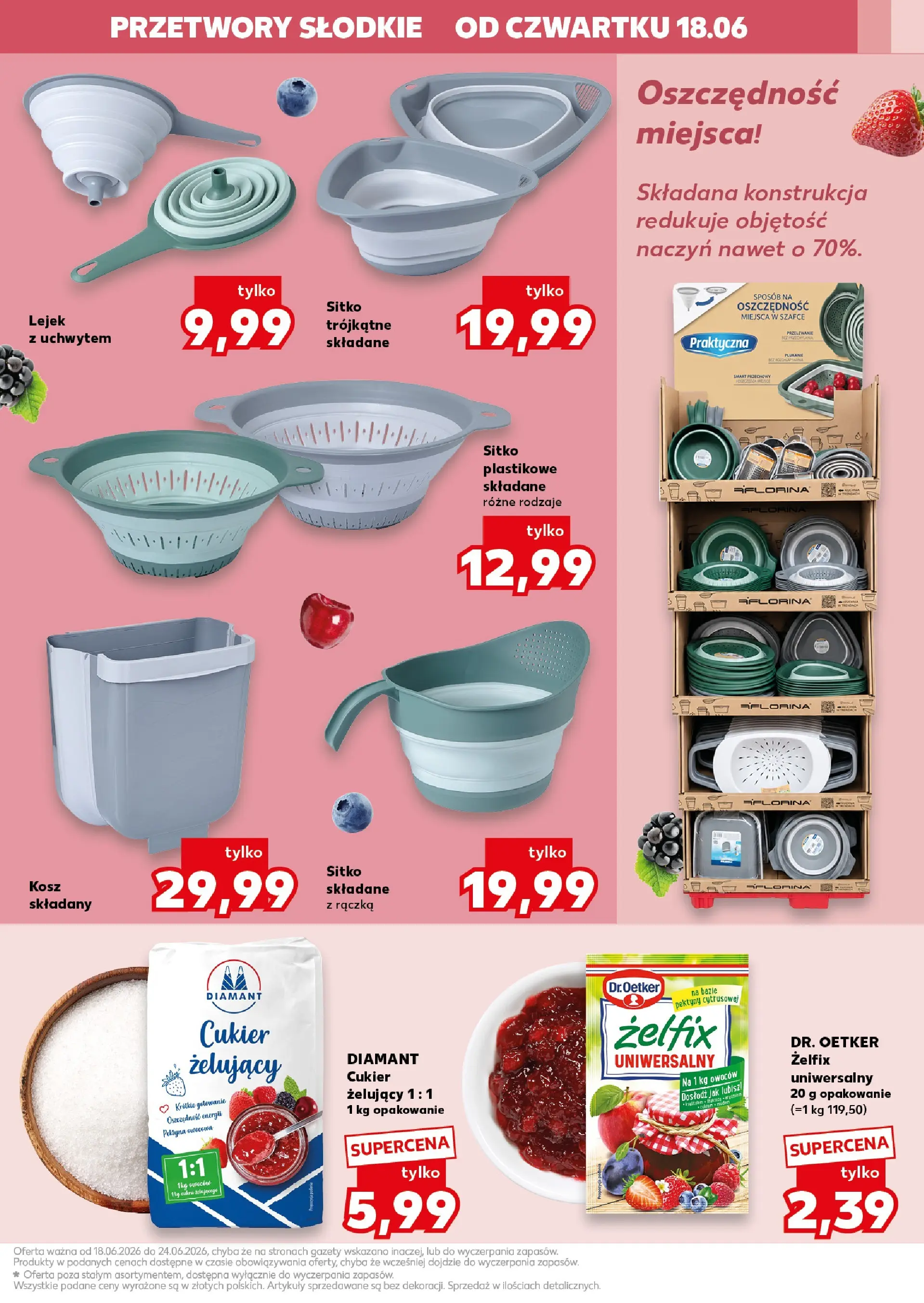 Kaufland gazetka - Gotowanie od 18.06.2026 - od jutra PDF | Strona: 9 | Produkty: Kosz, Cukier żelujący, Cukier