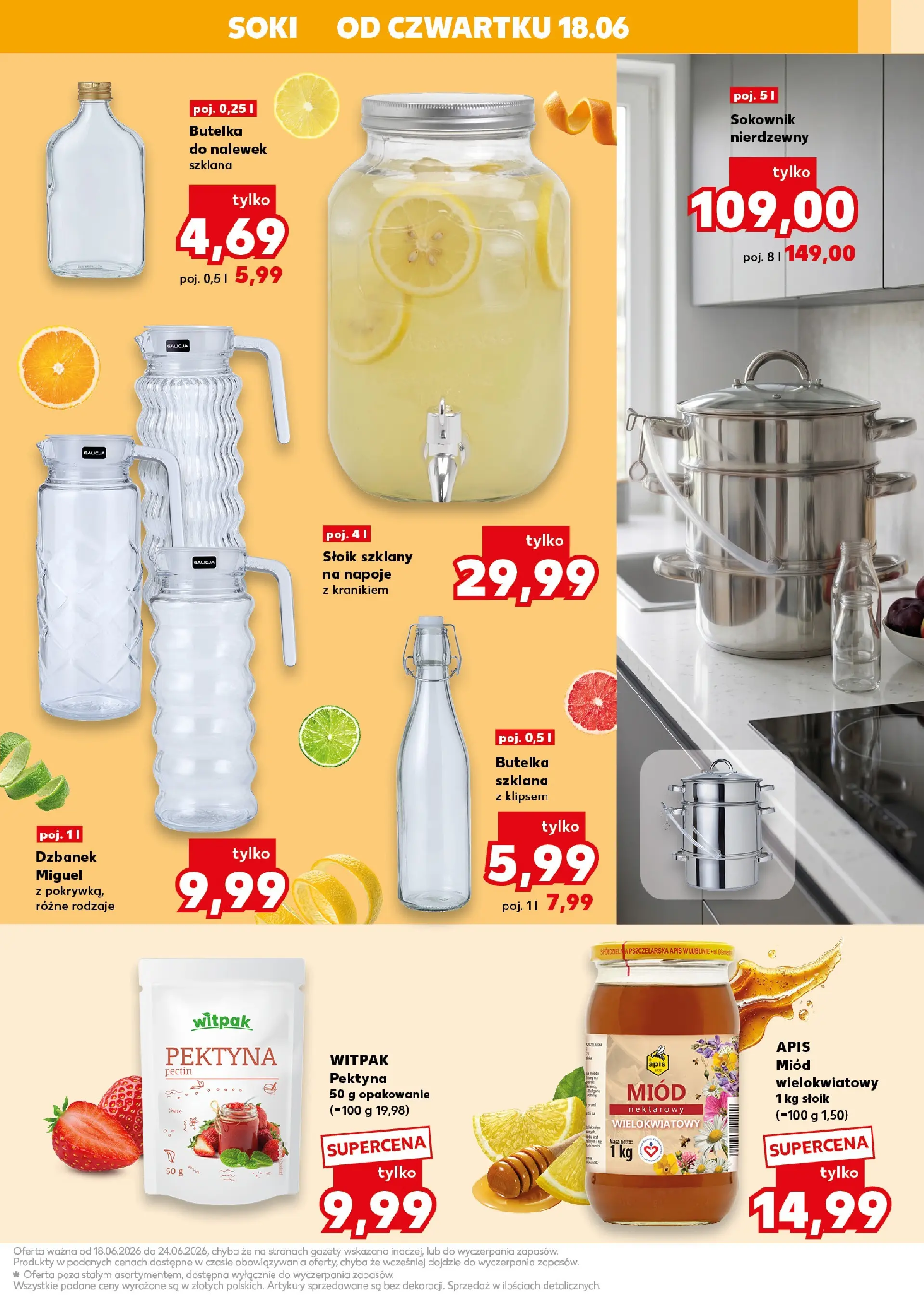 Kaufland gazetka - Gotowanie od 18.06.2026 - od jutra PDF | Strona: 21 | Produkty: Dzbanek, Miód, Napoje, Sokownik