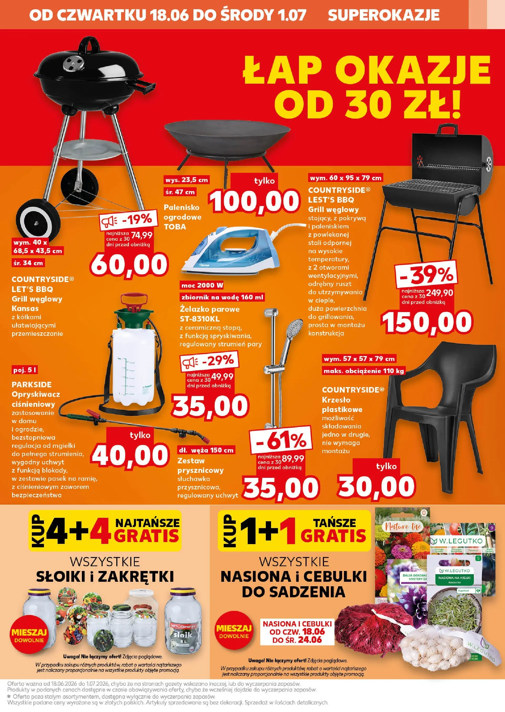 Kaufland gazetka - Złap Okazje od 18.06.2026 - od jutra PDF | Strona: 15 | Produkty: Opryskiwacz, Rzeżucha, Ruszt, Krzesło