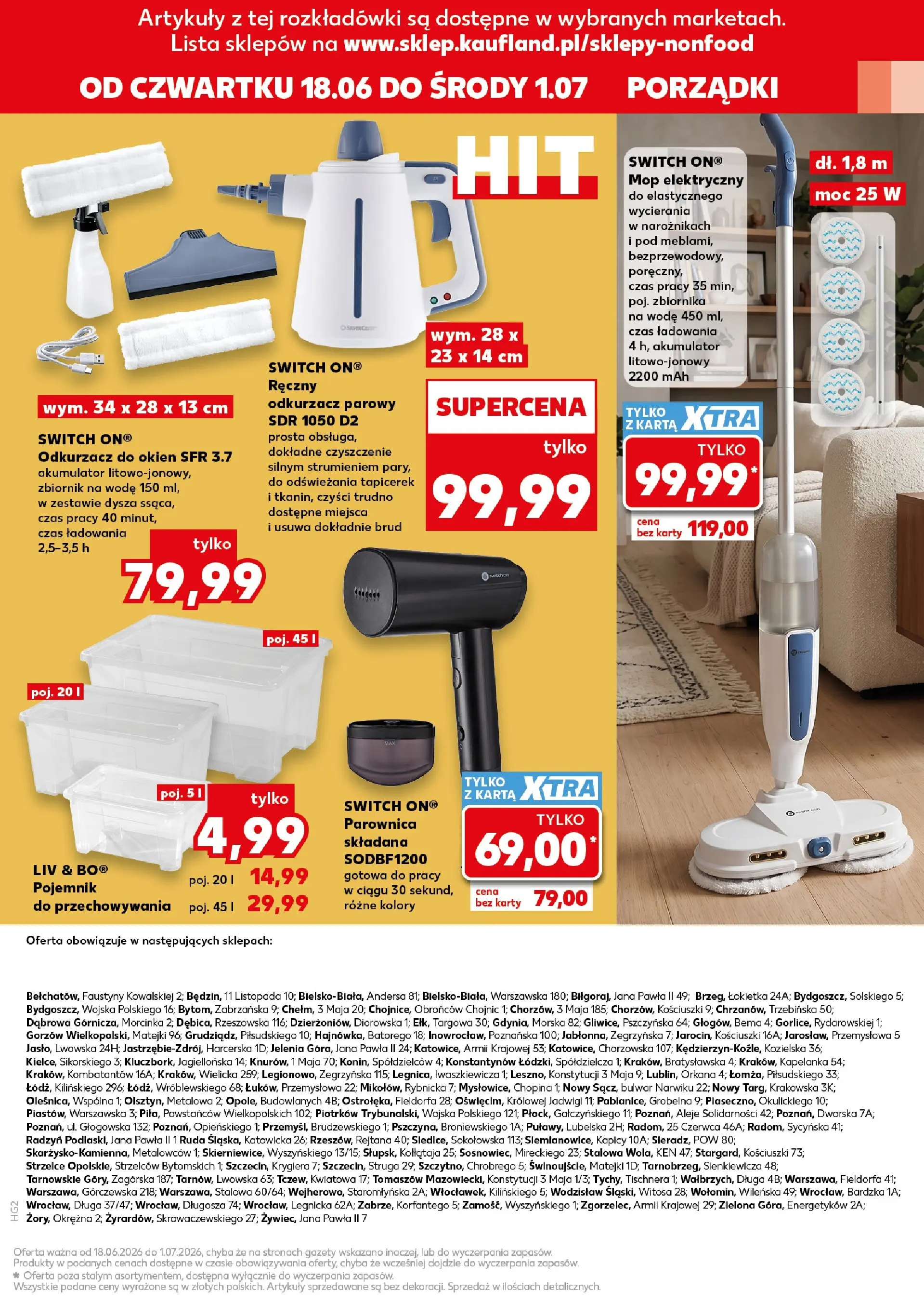 Kaufland gazetka - Złap Okazje od 18.06.2026 - od jutra PDF | Strona: 19 | Produkty: Karta, Odkurzacz, Parownica