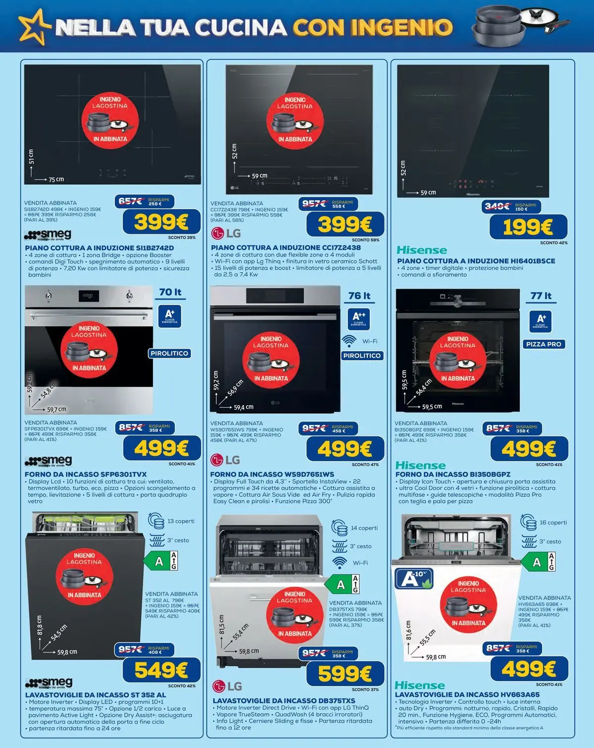 Nuovo Euronics volantino Torino dal 18/06/2026 > offerte anteprima 🛍️ | Pagina: 2 | Prodotti: Teglia, Pavimento, Piano cottura, Lavastoviglie
