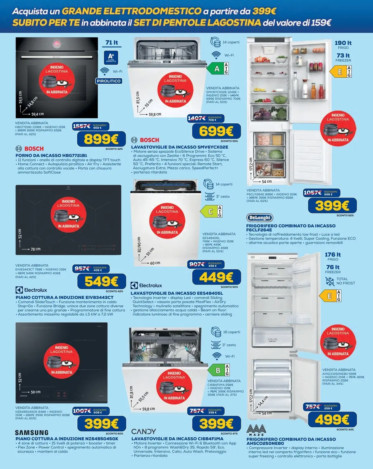Nuovo Euronics volantino Torino dal 18/06/2026 > offerte anteprima 🛍️ | Pagina: 3 | Prodotti: Lavastoviglie da incasso, Compressore, Acqua, Satellitare