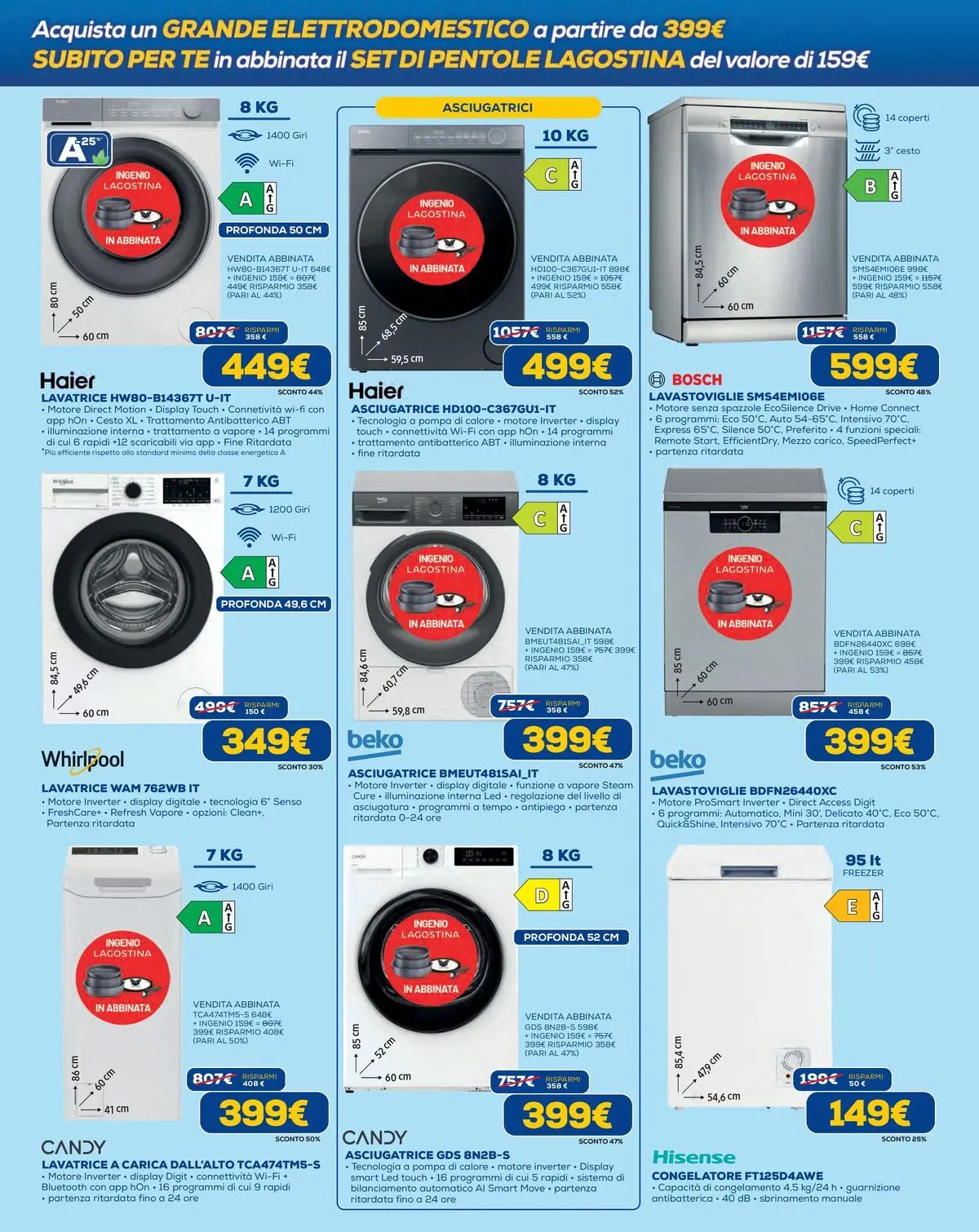 Nuovo Euronics volantino Torino dal 18/06/2026 > offerte anteprima 🛍️ | Pagina: 5 | Prodotti: Tè, Lavatrice, Asciugatrice, Congelatore